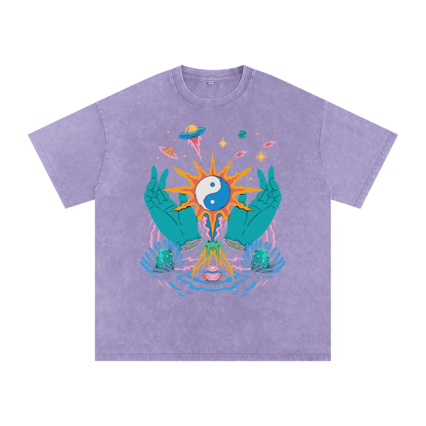 Yin / Yang - Acid Wash Oversize T-Shirt - 250 GSM (Limited Release) sold by Phantasmagorical