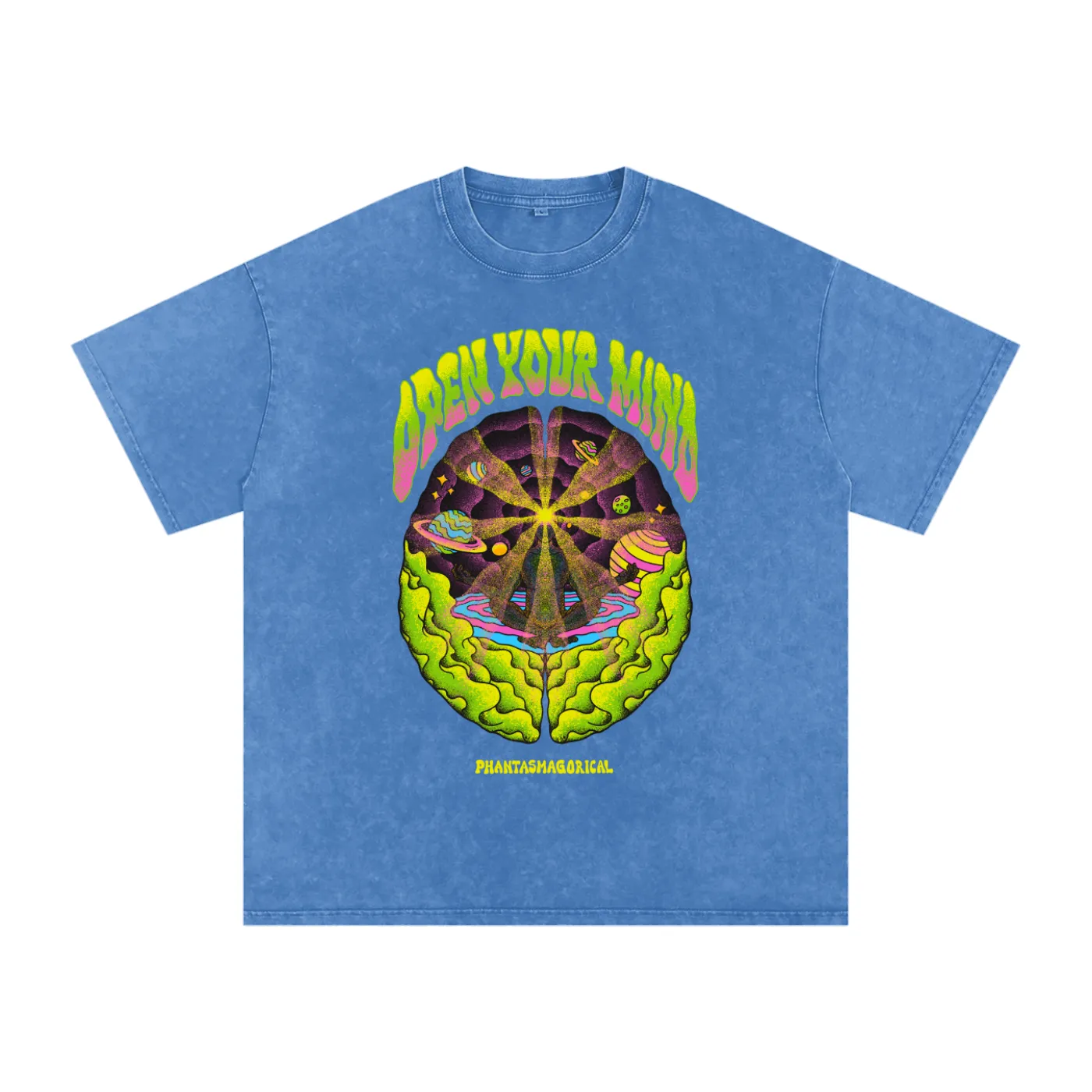 Open Your Mind - Acid Wash Oversize T-Shirt - 250 GSM (Limited Release) sold by Phantasmagorical product image thumbnail 4