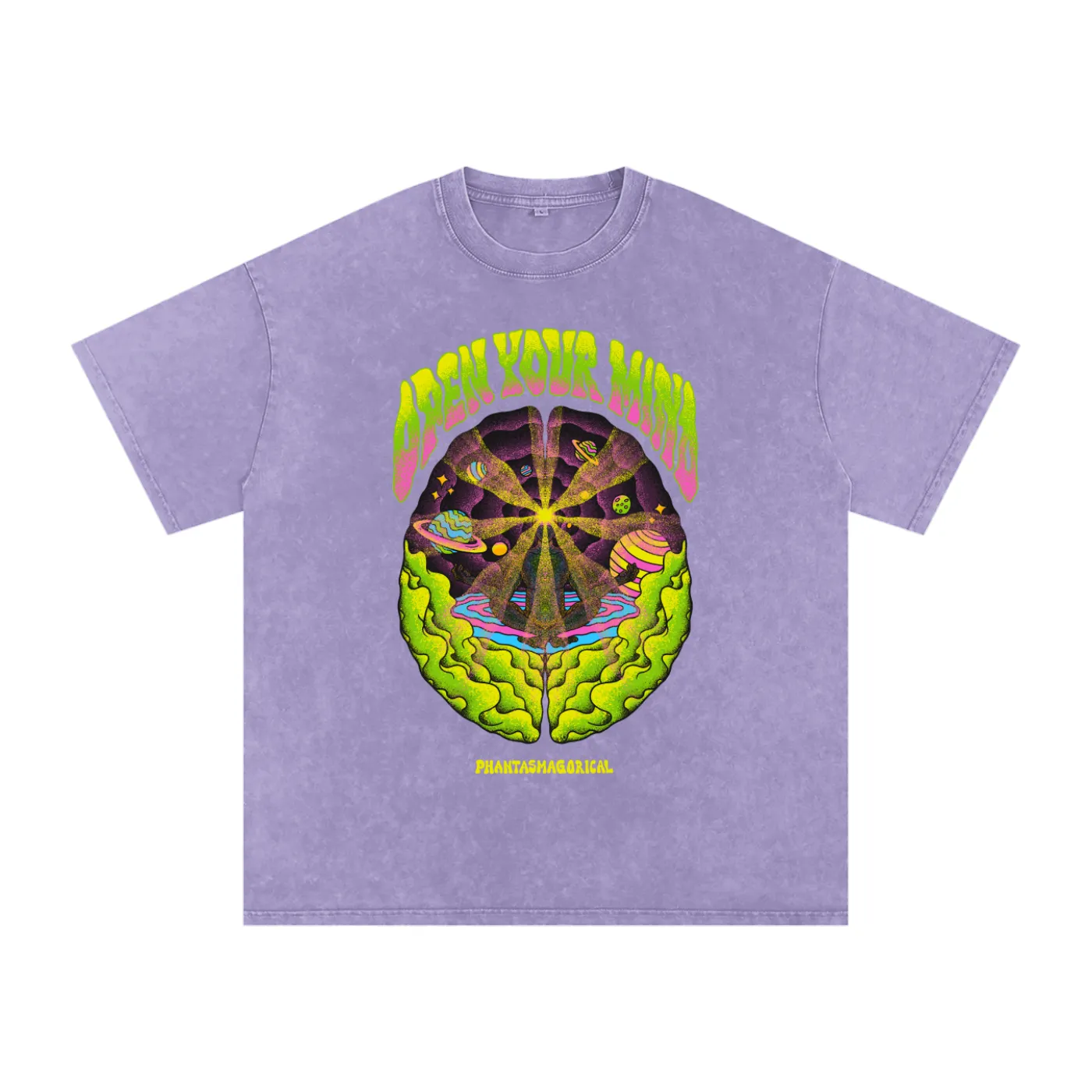 Open Your Mind - Acid Wash Oversize T-Shirt - 250 GSM (Limited Release) sold by Phantasmagorical