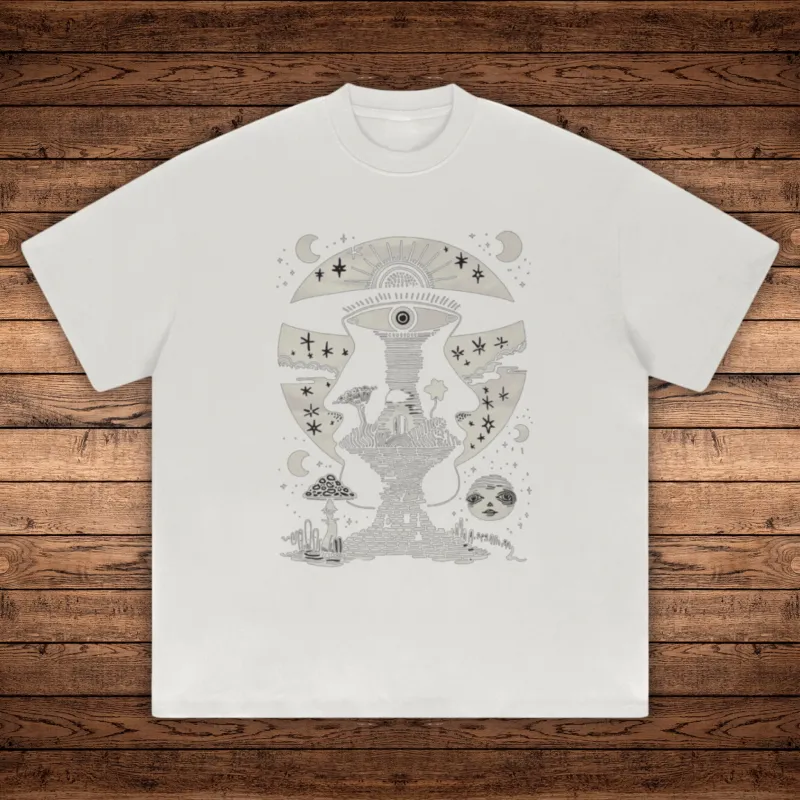 Lunar Enigma - Absurdly Heavyweight Relaxed Fit T-shirt (425 GSM) sold by Phantasmagorical