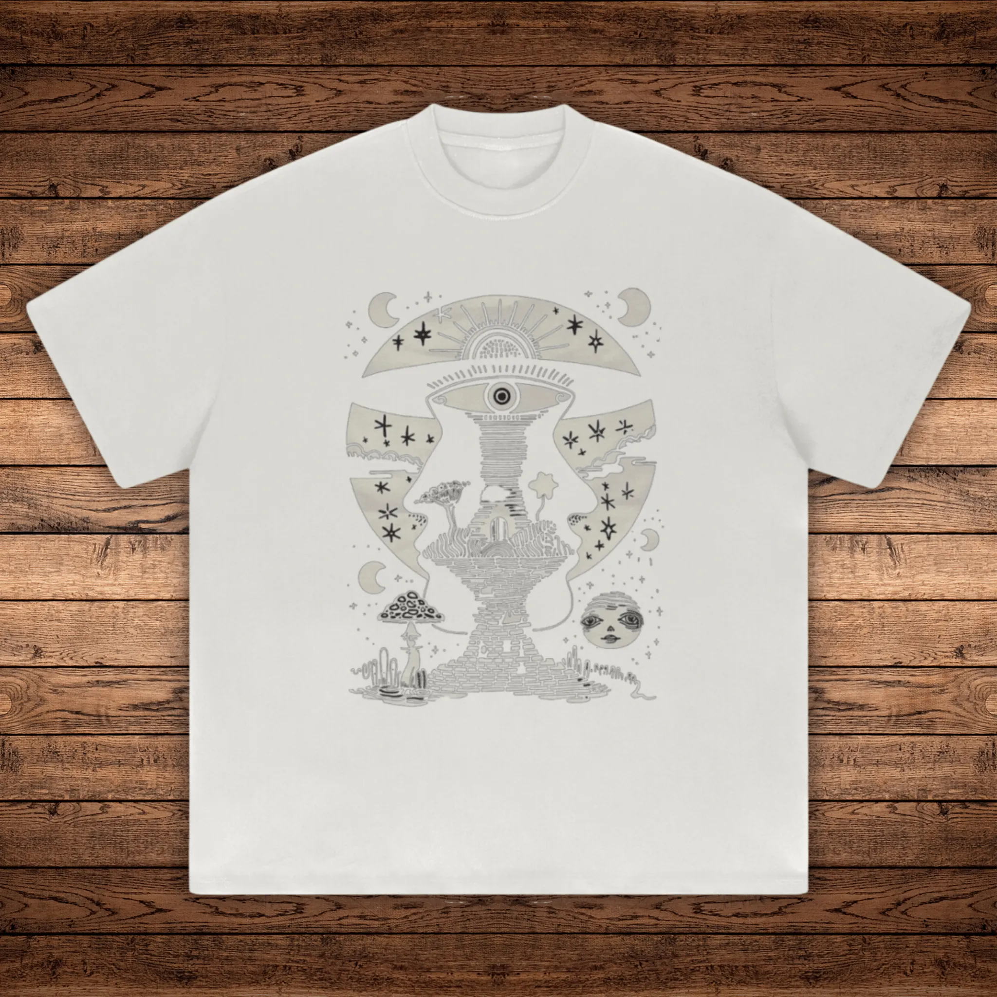 Lunar Enigma - Absurdly Heavyweight Relaxed Fit T-shirt (425 GSM) sold by Phantasmagorical