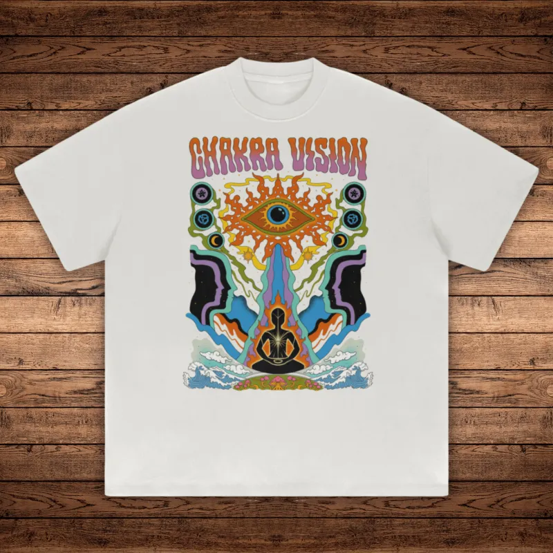 Chakra Vision - Absurdly Heavyweight Relaxed Fit T-shirt (425 GSM) sold by Phantasmagorical