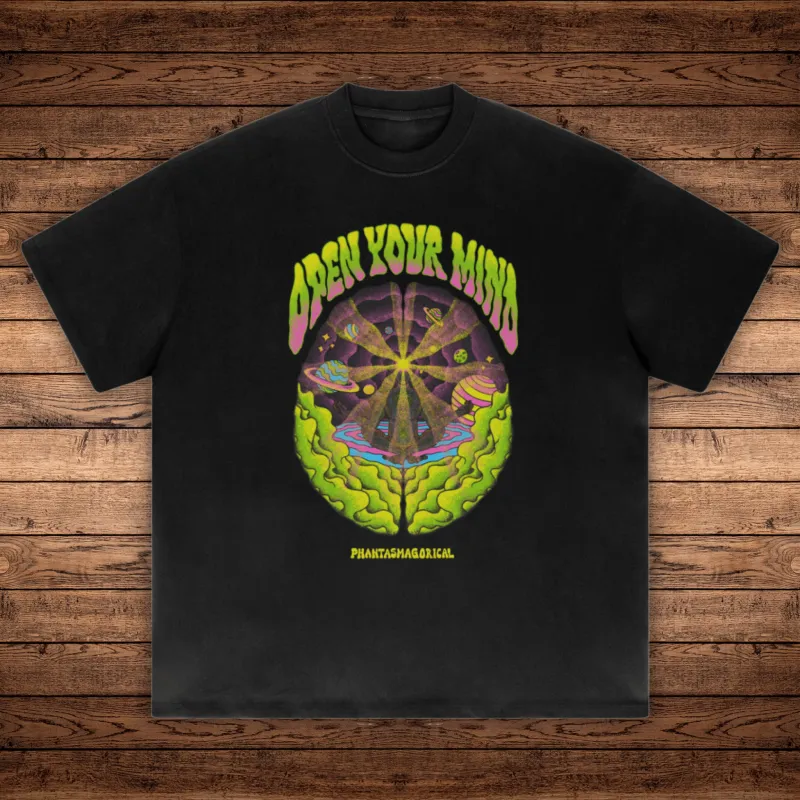 Open Your Mind - Absurdly Heavyweight Relaxed Fit T-shirt (425 GSM) sold by Phantasmagorical