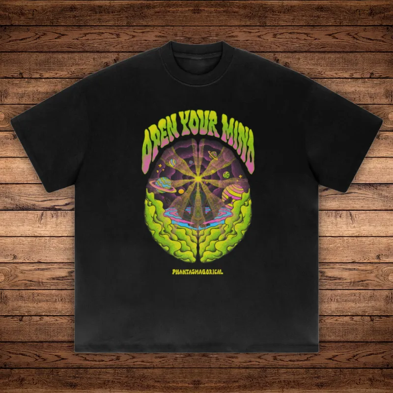 Open Your Mind - Absurdly Heavyweight Relaxed Fit T-shirt (425 GSM) sold by Phantasmagorical
