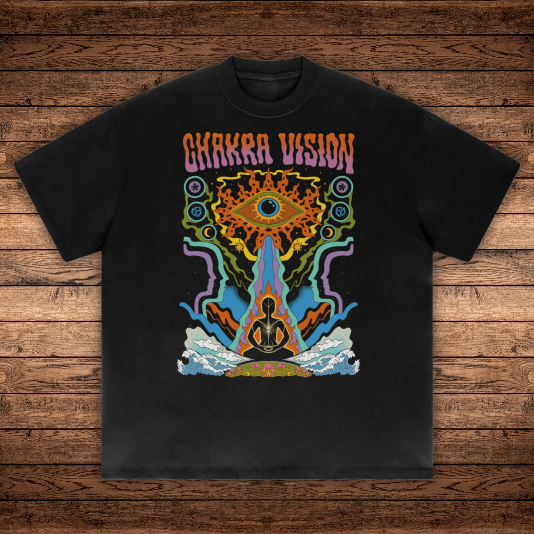 Chakra Vision - Absurdly Heavyweight Relaxed Fit T-shirt (425 GSM) sold by Phantasmagorical product image thumbnail 3