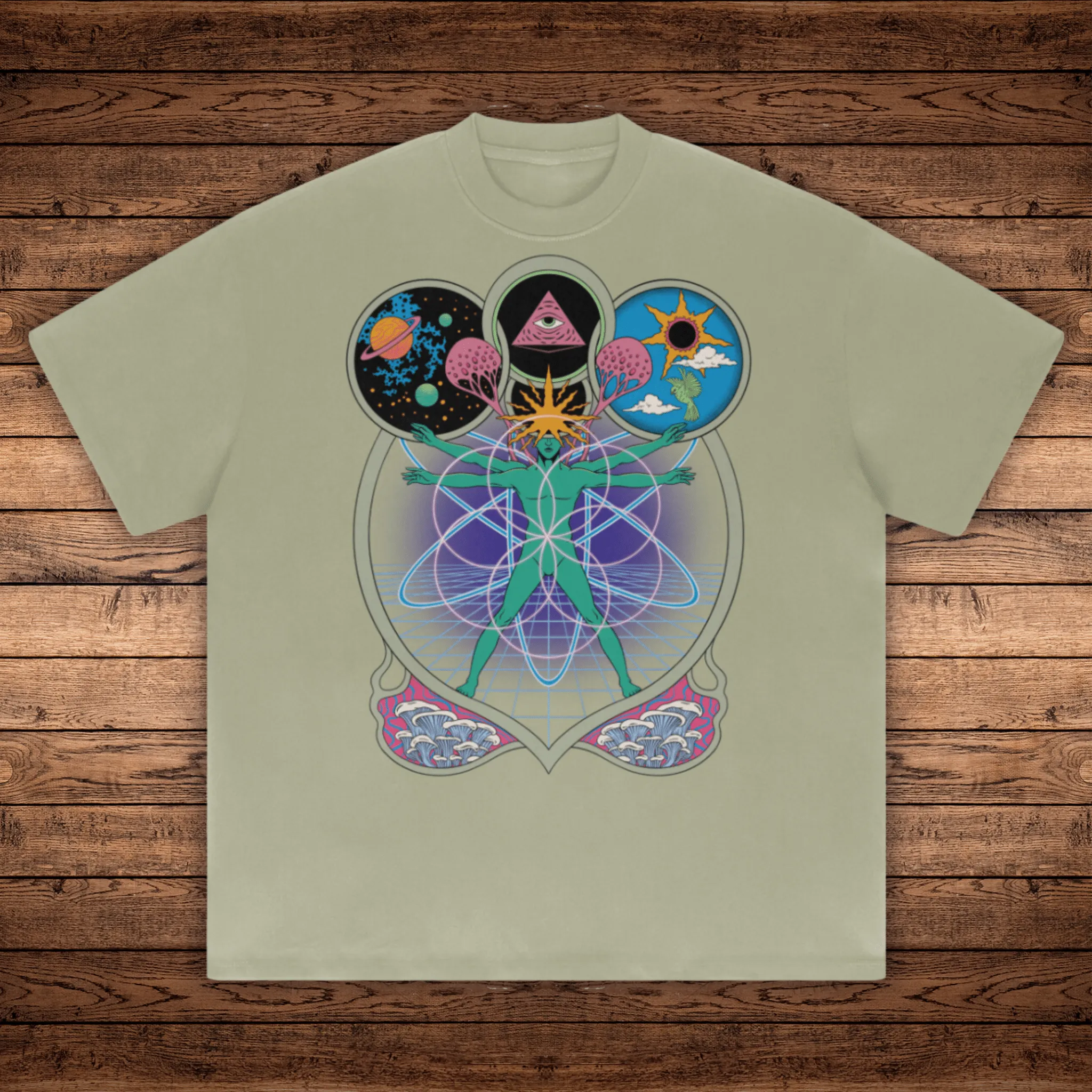 Connectedness - Absurdly Heavyweight Relaxed Fit T-shirt (425 GSM) sold by Phantasmagorical product image thumbnail 2