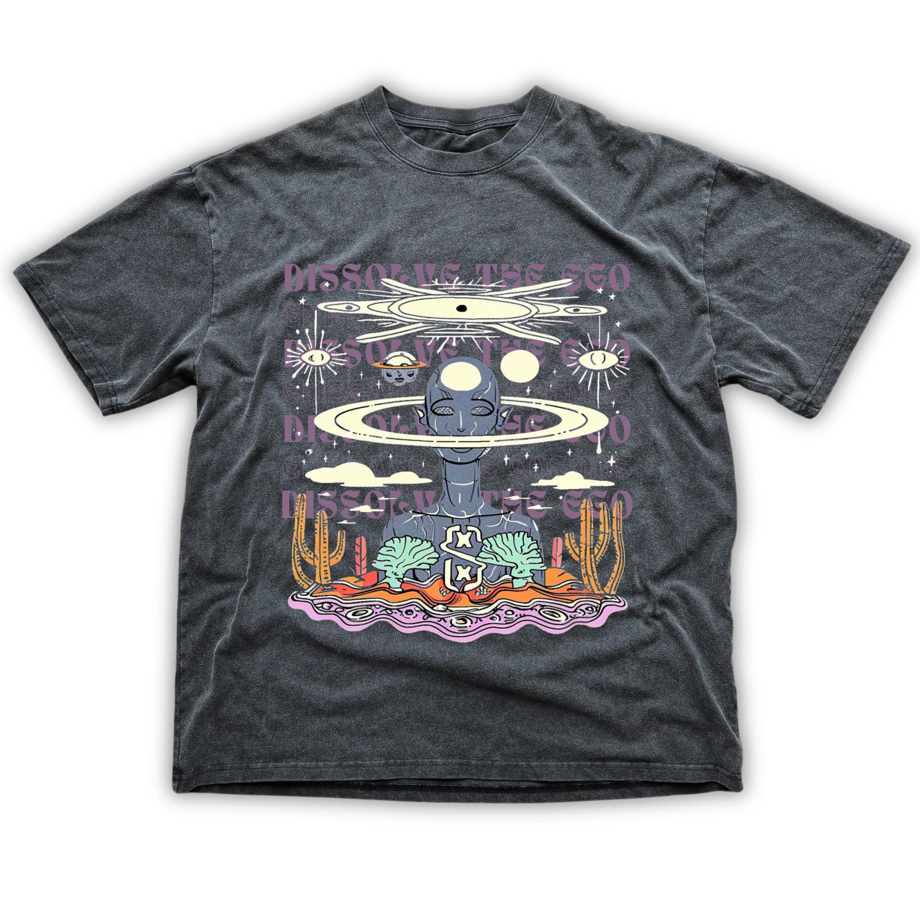 Dissolve The Ego - Fluffy Vintage Heavyweight T-Shirt sold by Phantasmagorical product image thumbnail 2