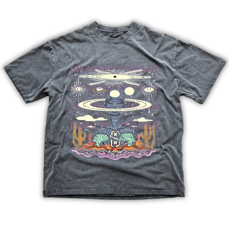 Dissolve The Ego - Fluffy Vintage Heavyweight T-Shirt sold by Phantasmagorical