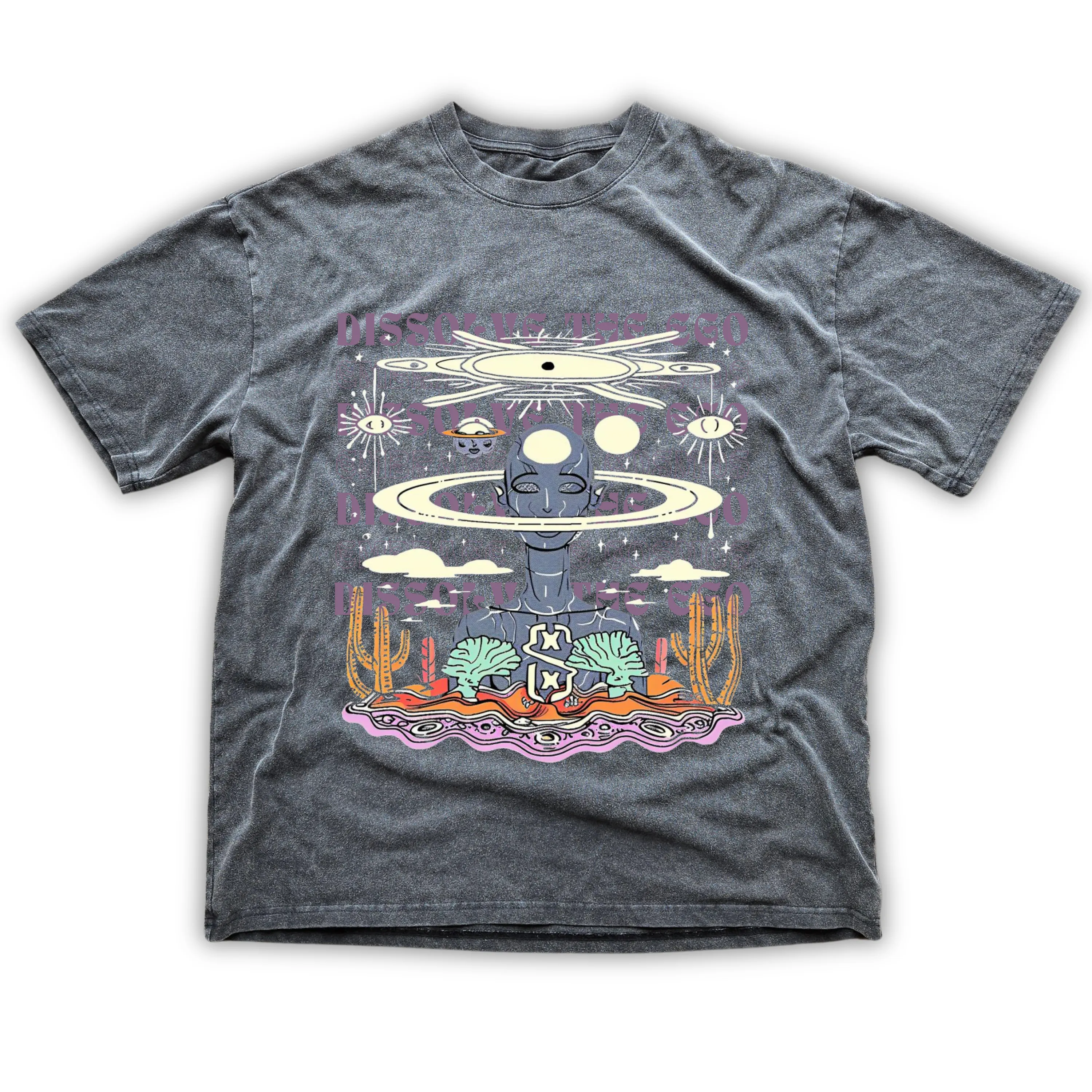 Dissolve The Ego - Fluffy Vintage Heavyweight T-Shirt sold by Phantasmagorical