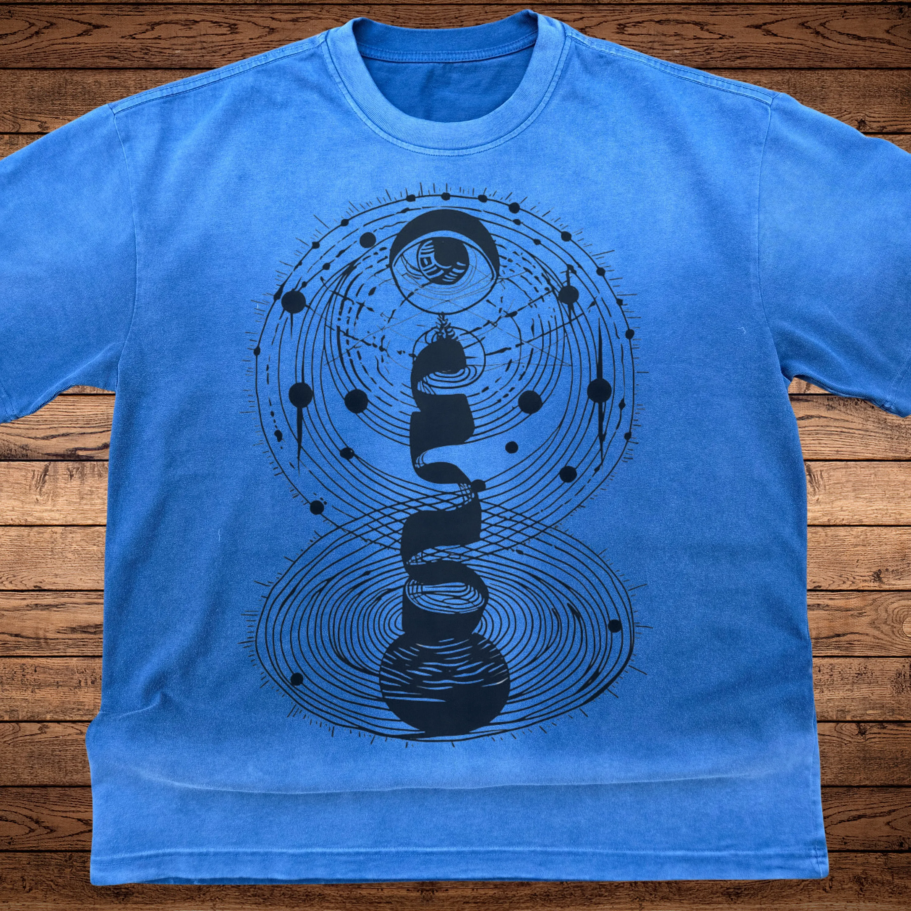 Cosmic Connection - Ultra-Heavyweight Vintage Washed Oversized T-Shirt - 300 GSM sold by Phantasmagorical product image thumbnail 4
