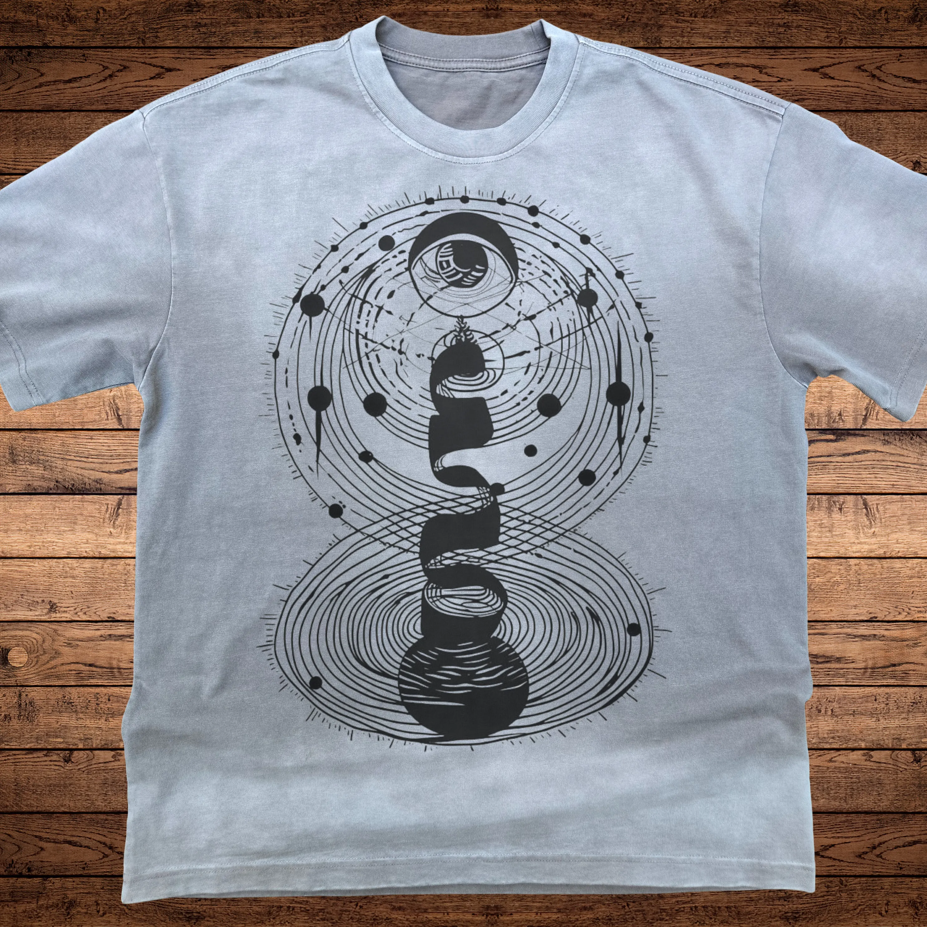 Cosmic Connection - Ultra-Heavyweight Vintage Washed Oversized T-Shirt - 300 GSM sold by Phantasmagorical