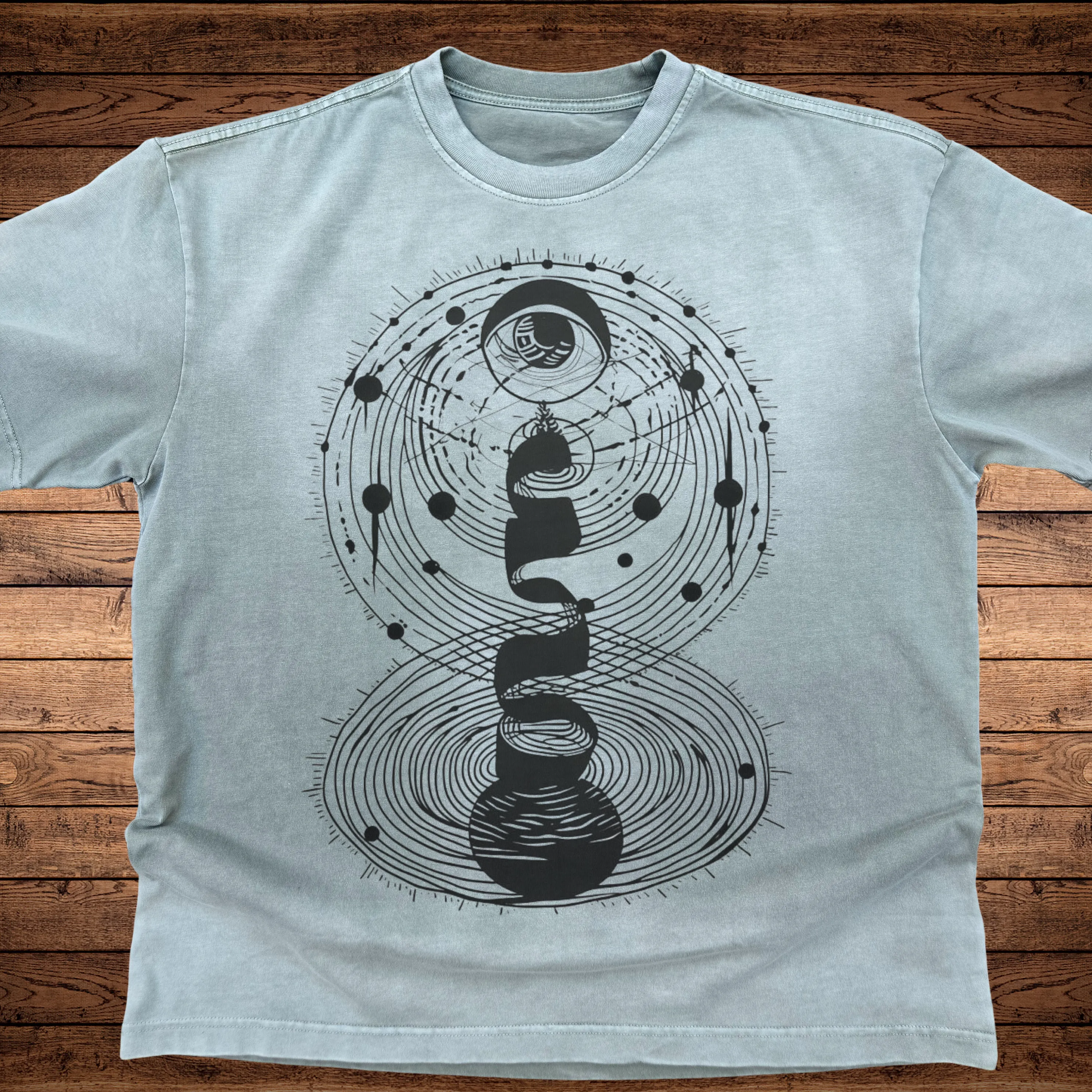 Cosmic Connection - Ultra-Heavyweight Vintage Washed Oversized T-Shirt - 300 GSM sold by Phantasmagorical product image thumbnail 2