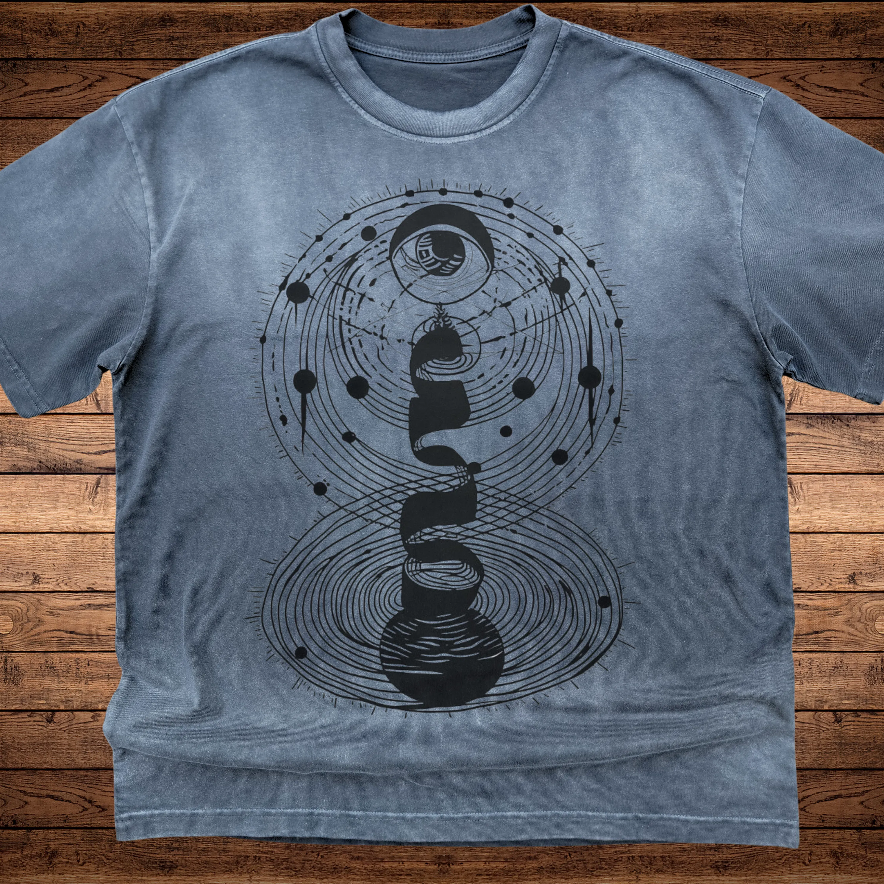 Cosmic Connection - Ultra-Heavyweight Vintage Washed Oversized T-Shirt - 300 GSM sold by Phantasmagorical product image thumbnail 3