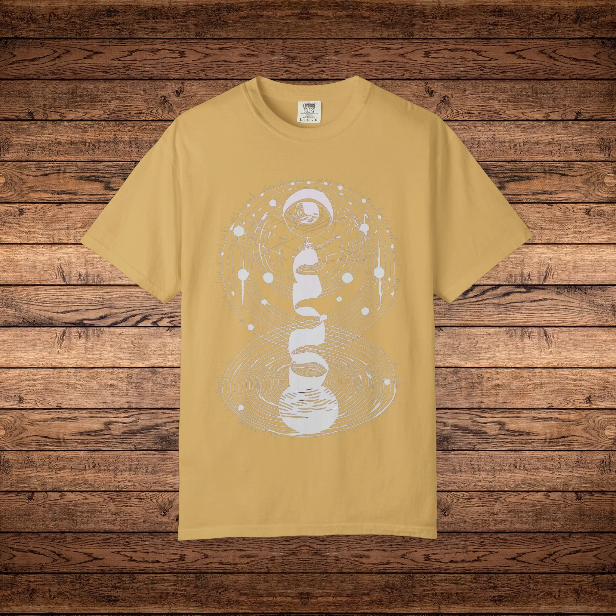 Cosmic Connection - Unisex Garment-Dyed T-shirt sold by Phantasmagorical product image thumbnail 2