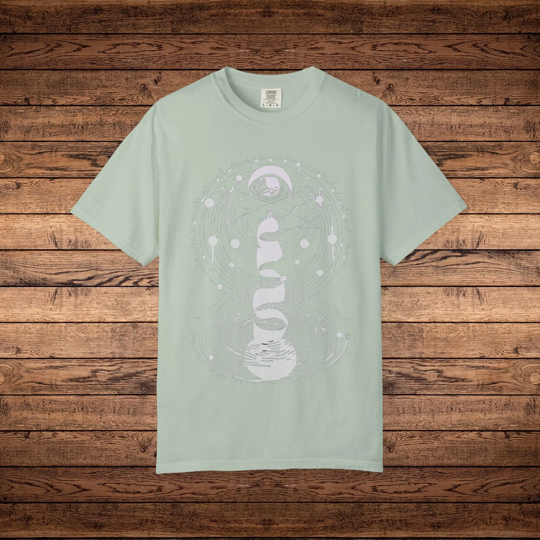 Cosmic Connection - Unisex Garment-Dyed T-shirt sold by Phantasmagorical product image thumbnail 4