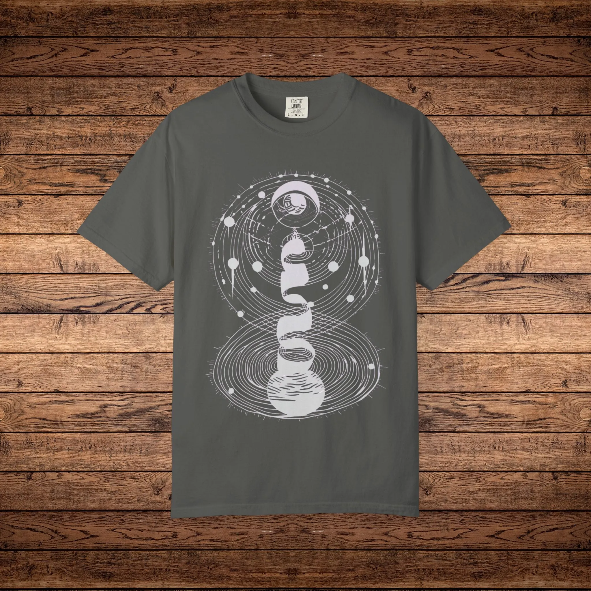 Cosmic Connection - Unisex Garment-Dyed T-shirt sold by Phantasmagorical product image thumbnail 3