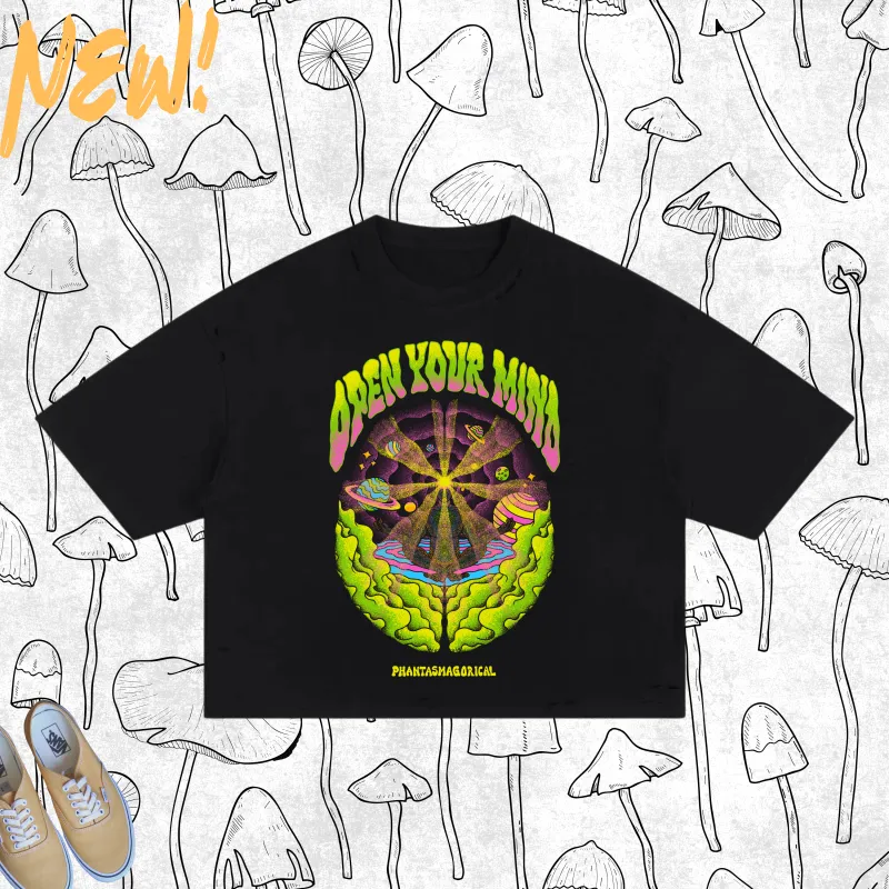 Expand Your Mind - Frayed Boxy Tee sold by Phantasmagorical