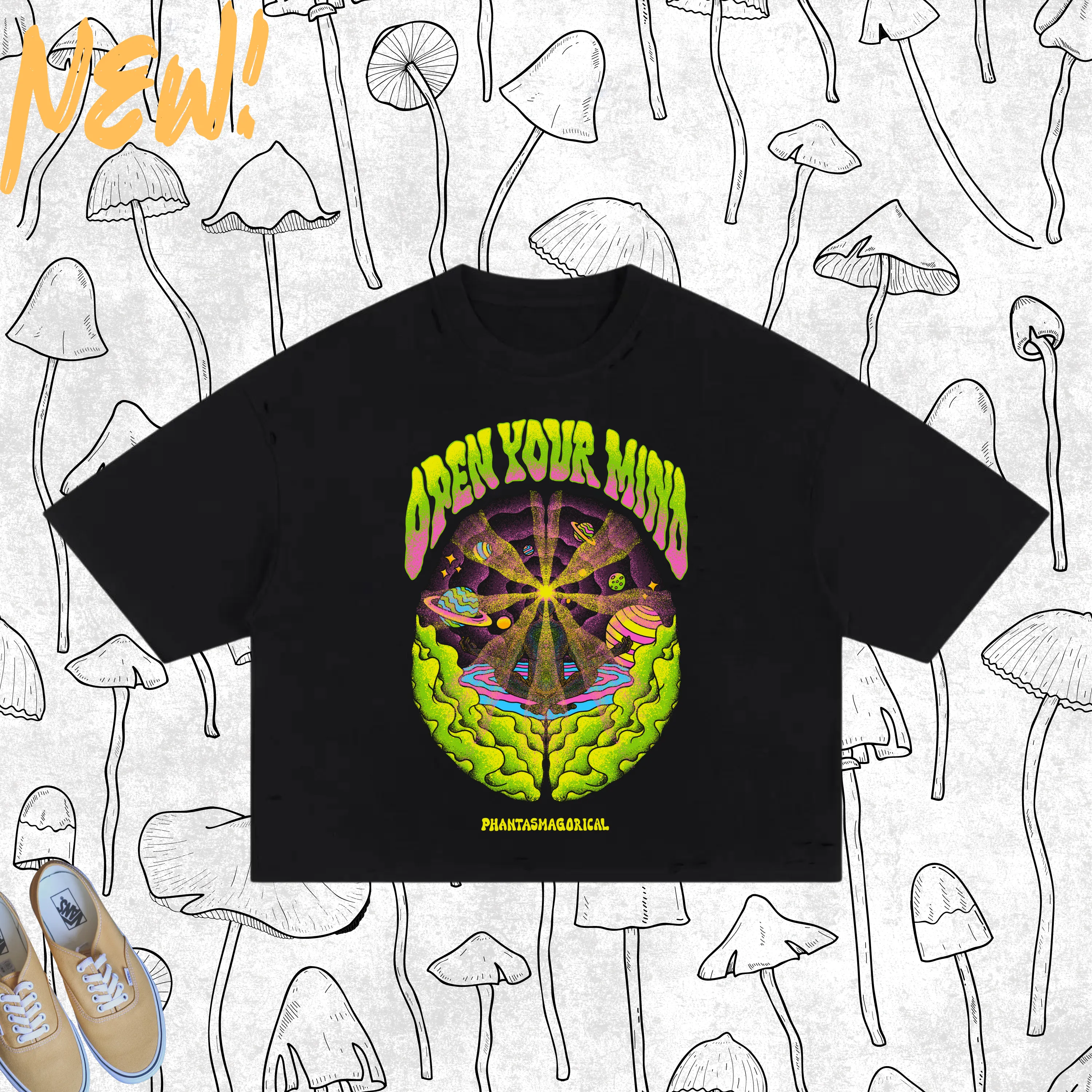 Expand Your Mind - Frayed Boxy Tee sold by Phantasmagorical