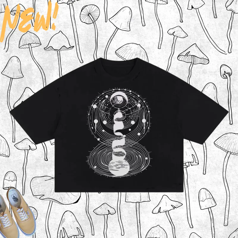 Cosmic Connection - Frayed Boxy Tee sold by Phantasmagorical