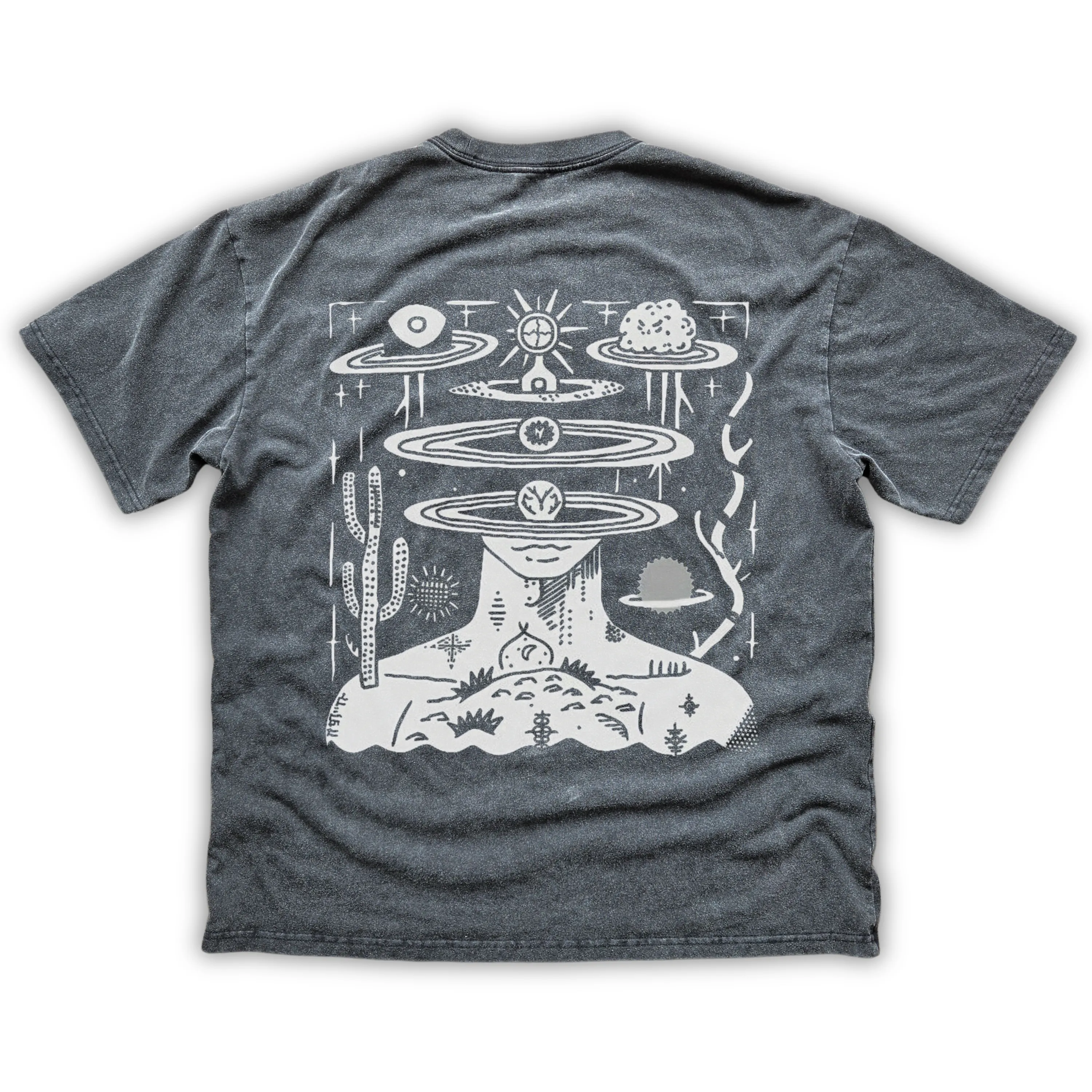 Spaced Out - Fluffy Vintage Heavyweight T-Shirt (Back design) sold by Phantasmagorical product image thumbnail 3