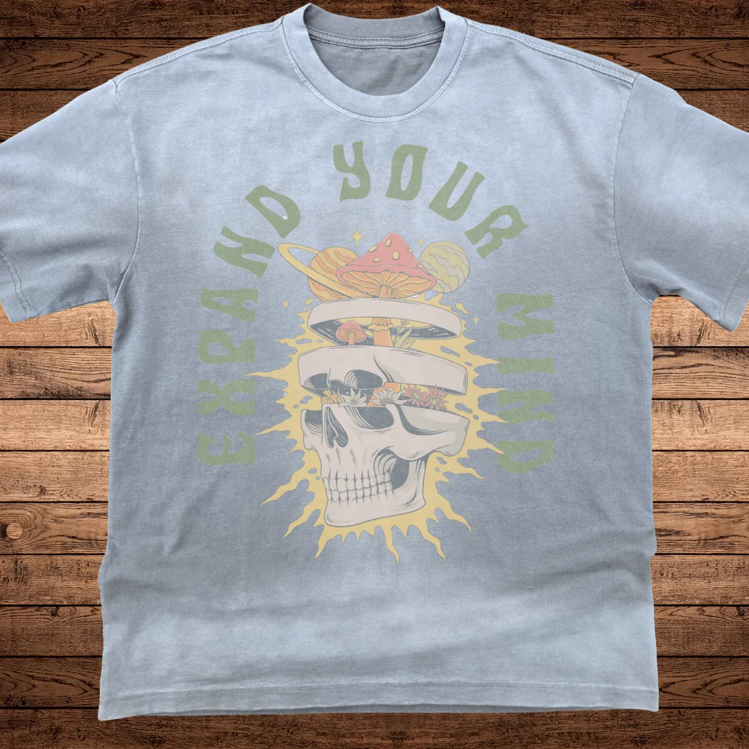 Expand Your Mind - Ultra-Heavyweight Vintage Washed Oversized T-Shirt - 300 GSM sold by Phantasmagorical product image thumbnail 2