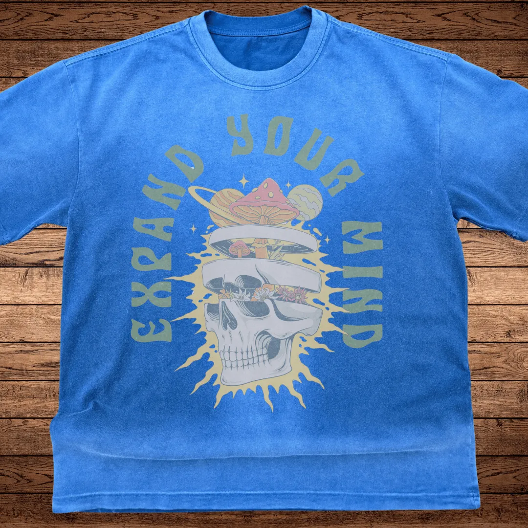 Expand Your Mind - Ultra-Heavyweight Vintage Washed Oversized T-Shirt - 300 GSM sold by Phantasmagorical product image thumbnail 3
