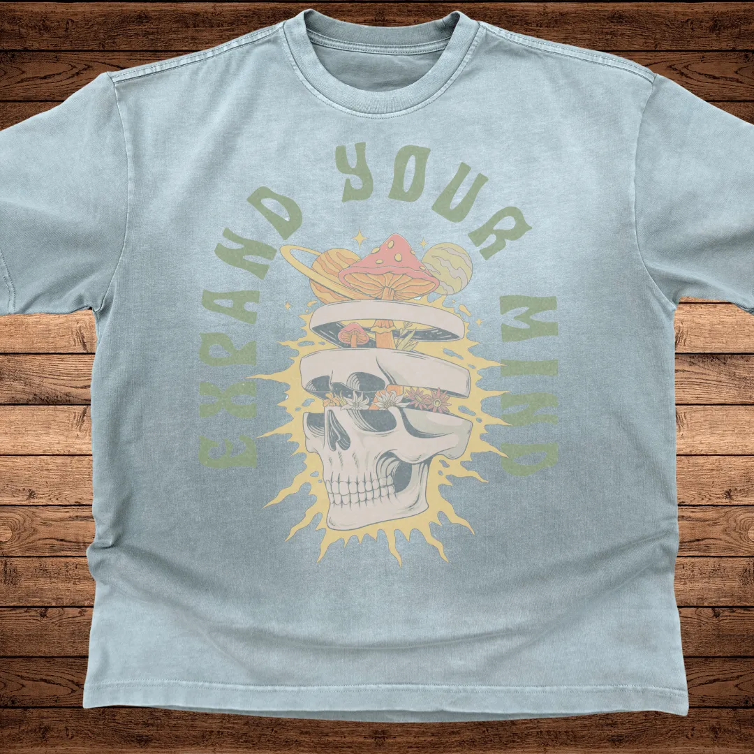 Expand Your Mind - Ultra-Heavyweight Vintage Washed Oversized T-Shirt - 300 GSM sold by Phantasmagorical