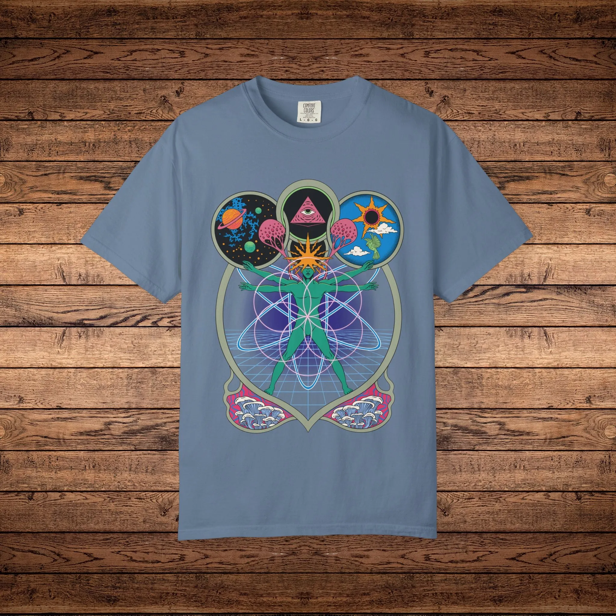 Connectedness - Unisex Garment-Dyed T-shirt sold by Phantasmagorical product image thumbnail 4