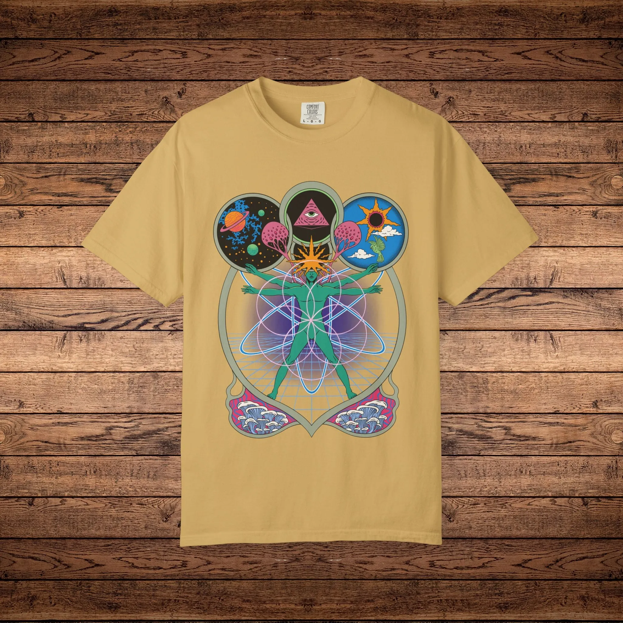 Connectedness - Unisex Garment-Dyed T-shirt sold by Phantasmagorical product image thumbnail 3