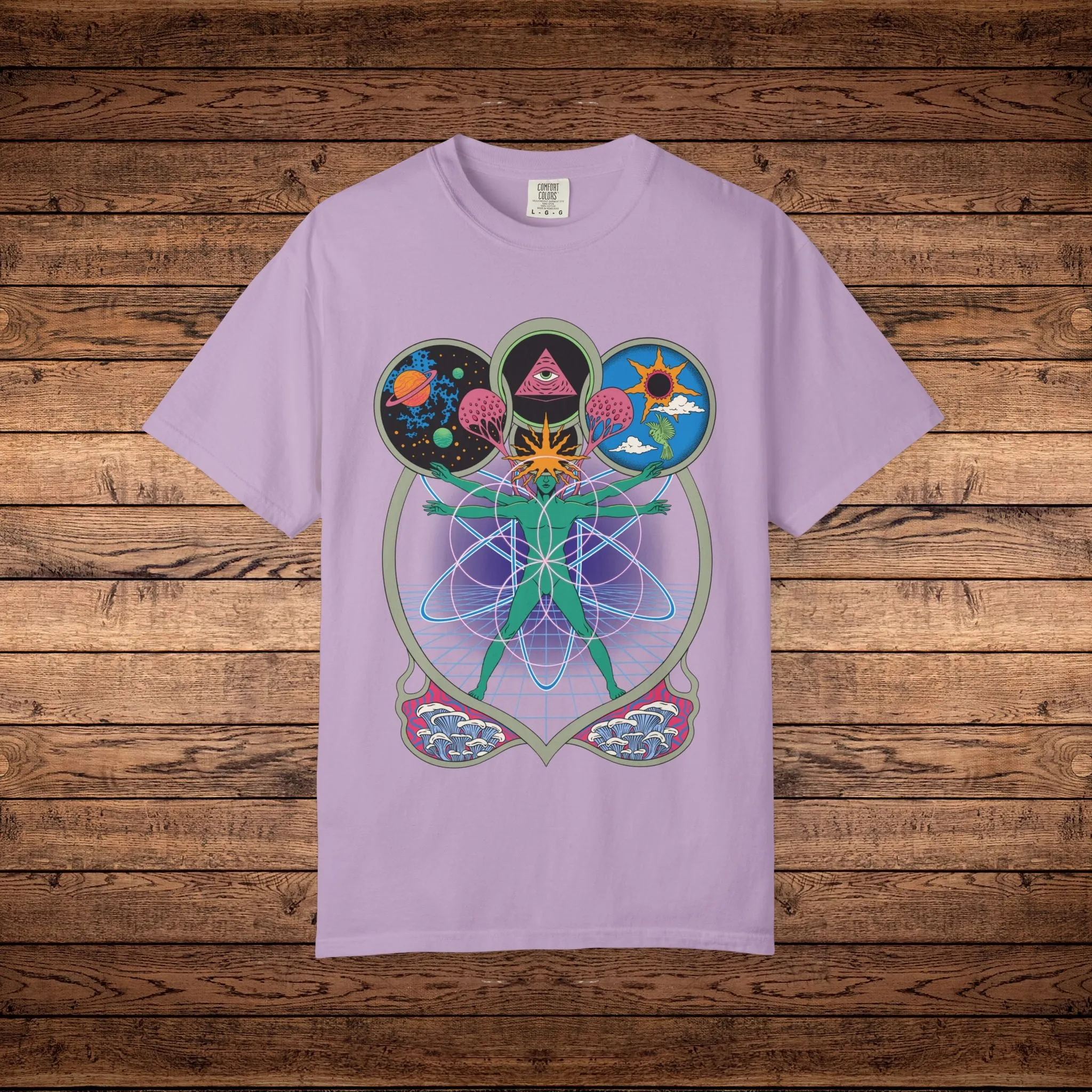 Connectedness - Unisex Garment-Dyed T-shirt sold by Phantasmagorical product image thumbnail 5
