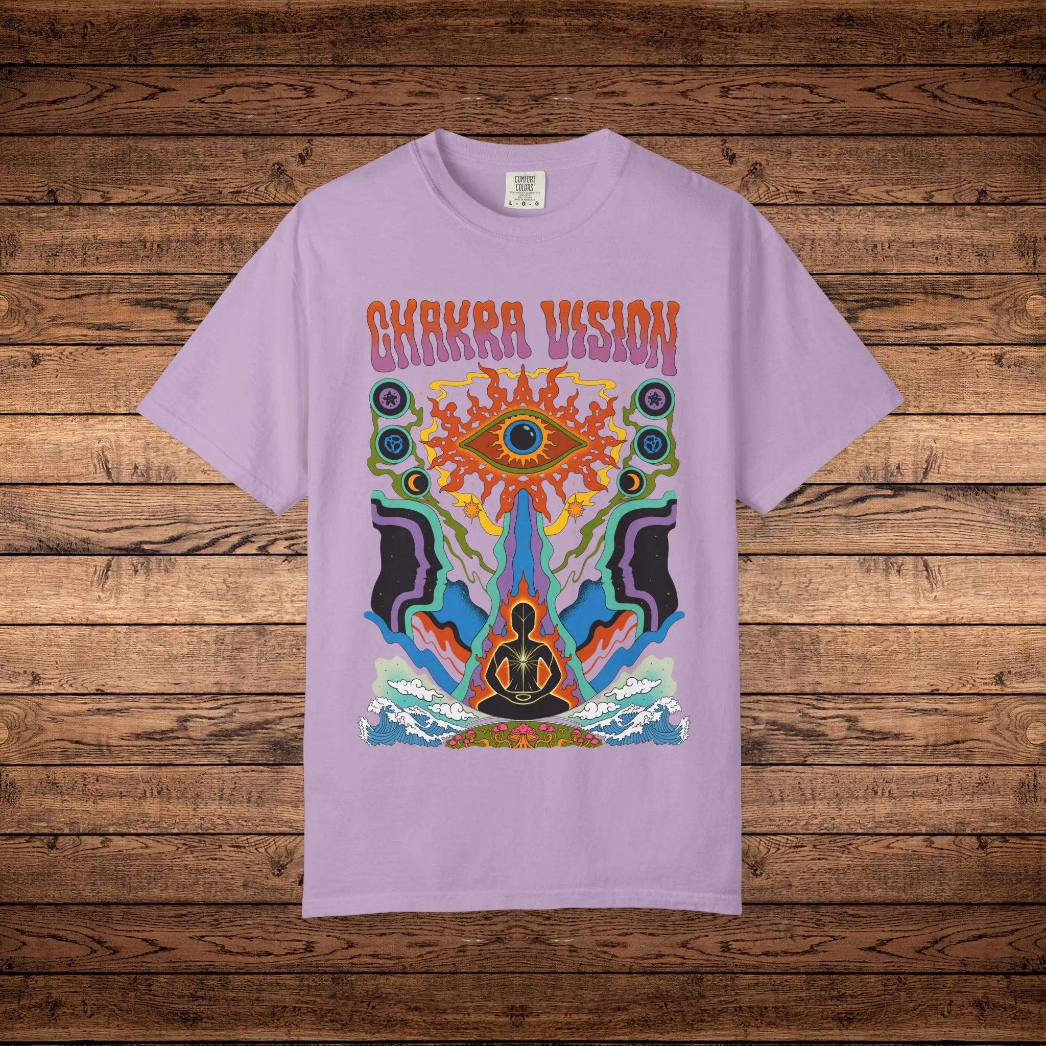 Chakra Vision - Unisex Garment-Dyed T-shirt sold by Phantasmagorical product image thumbnail 5