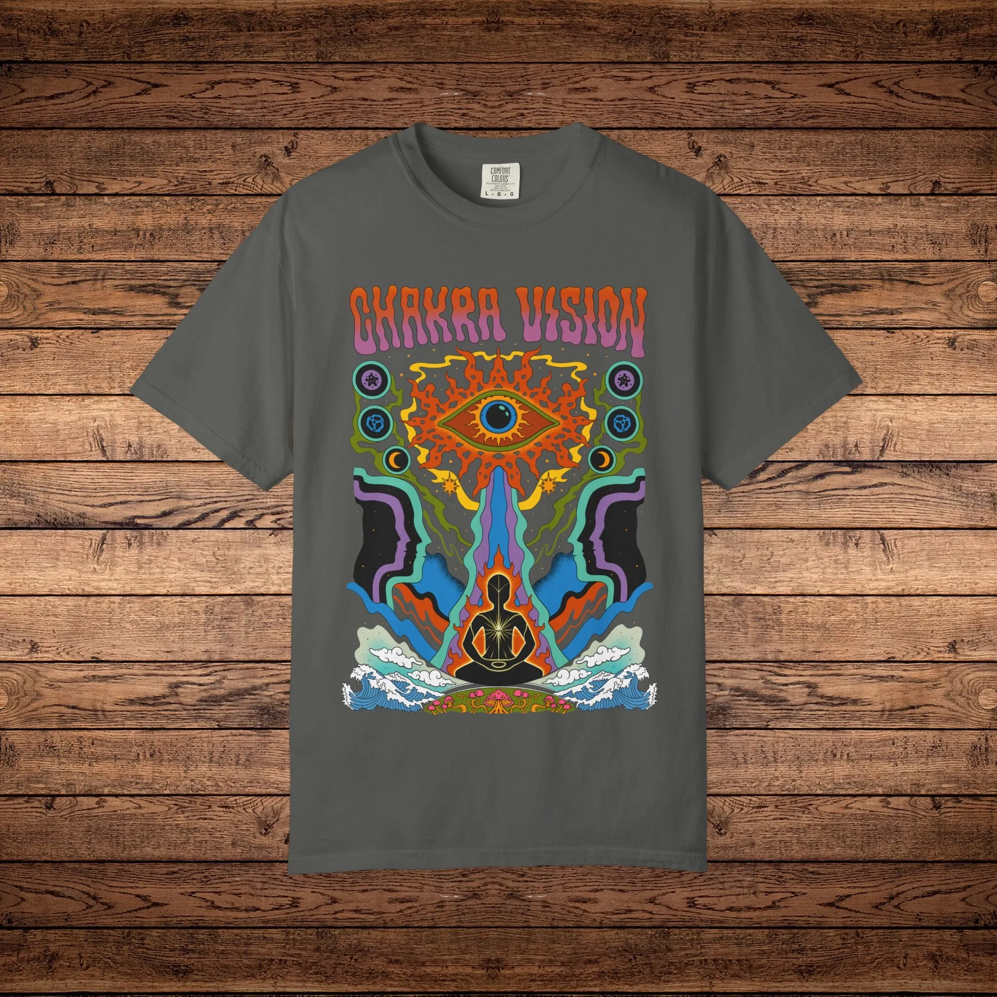 Chakra Vision - Unisex Garment-Dyed T-shirt sold by Phantasmagorical product image thumbnail 2