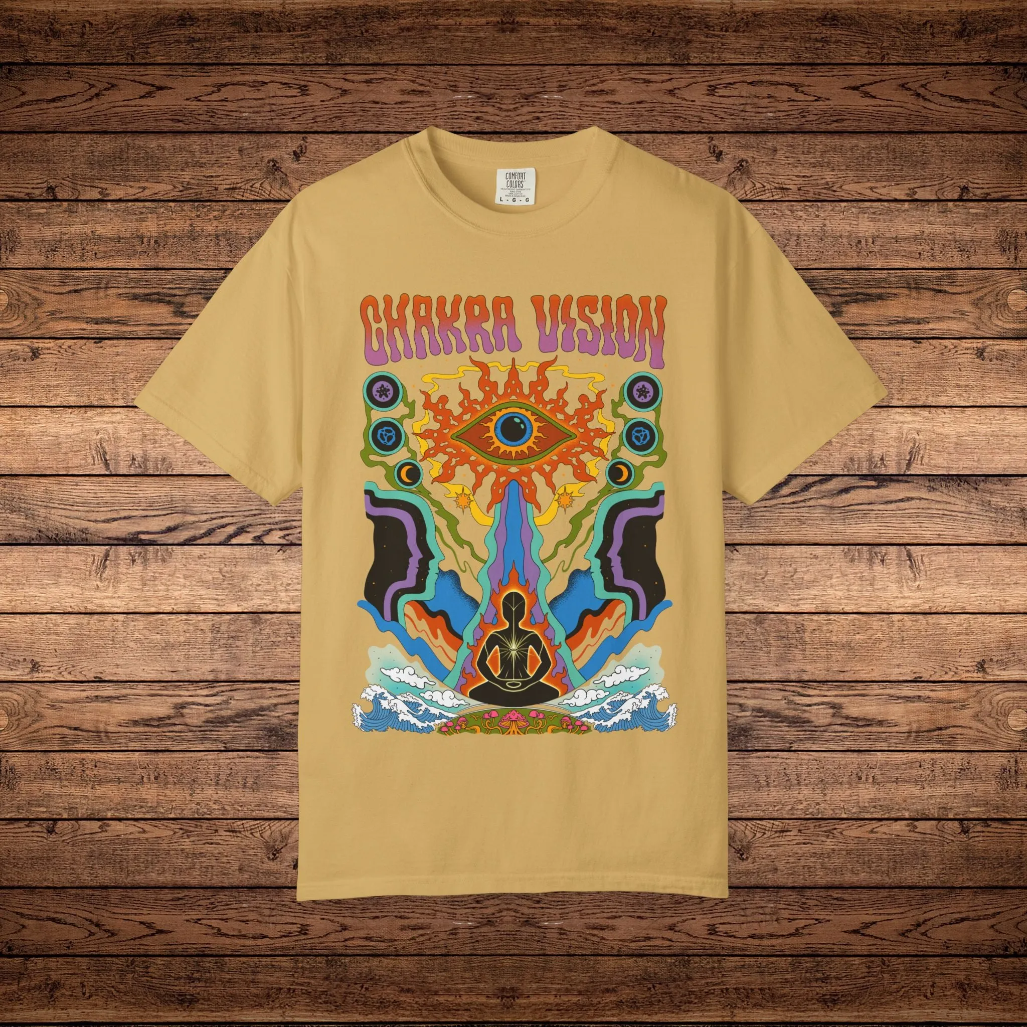Chakra Vision - Unisex Garment-Dyed T-shirt sold by Phantasmagorical