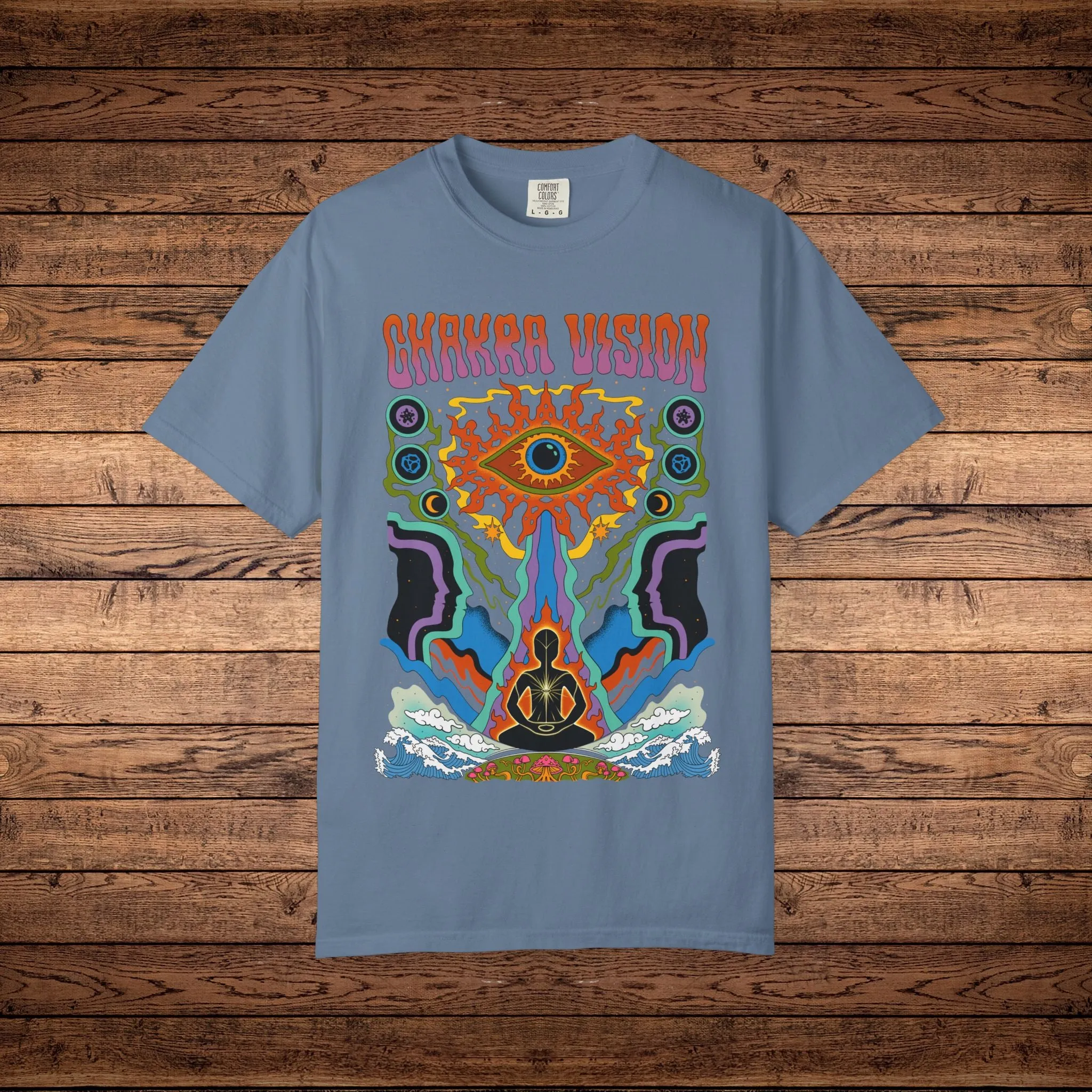 Chakra Vision - Unisex Garment-Dyed T-shirt sold by Phantasmagorical product image thumbnail 4