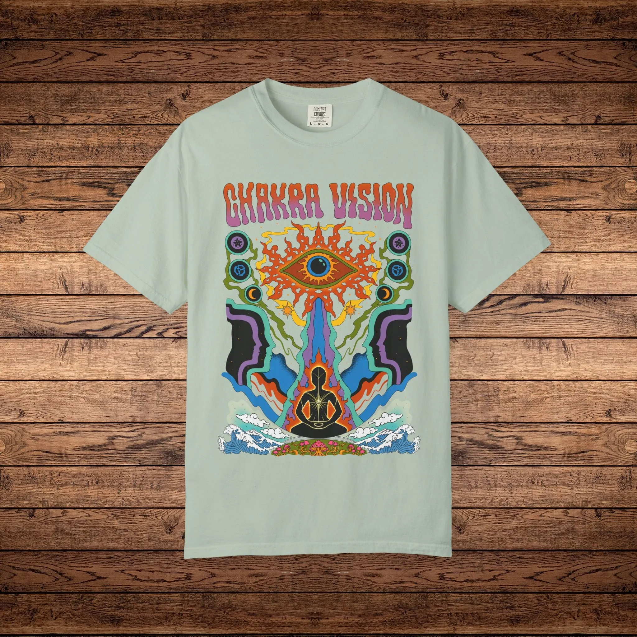 Chakra Vision - Unisex Garment-Dyed T-shirt sold by Phantasmagorical product image thumbnail 3