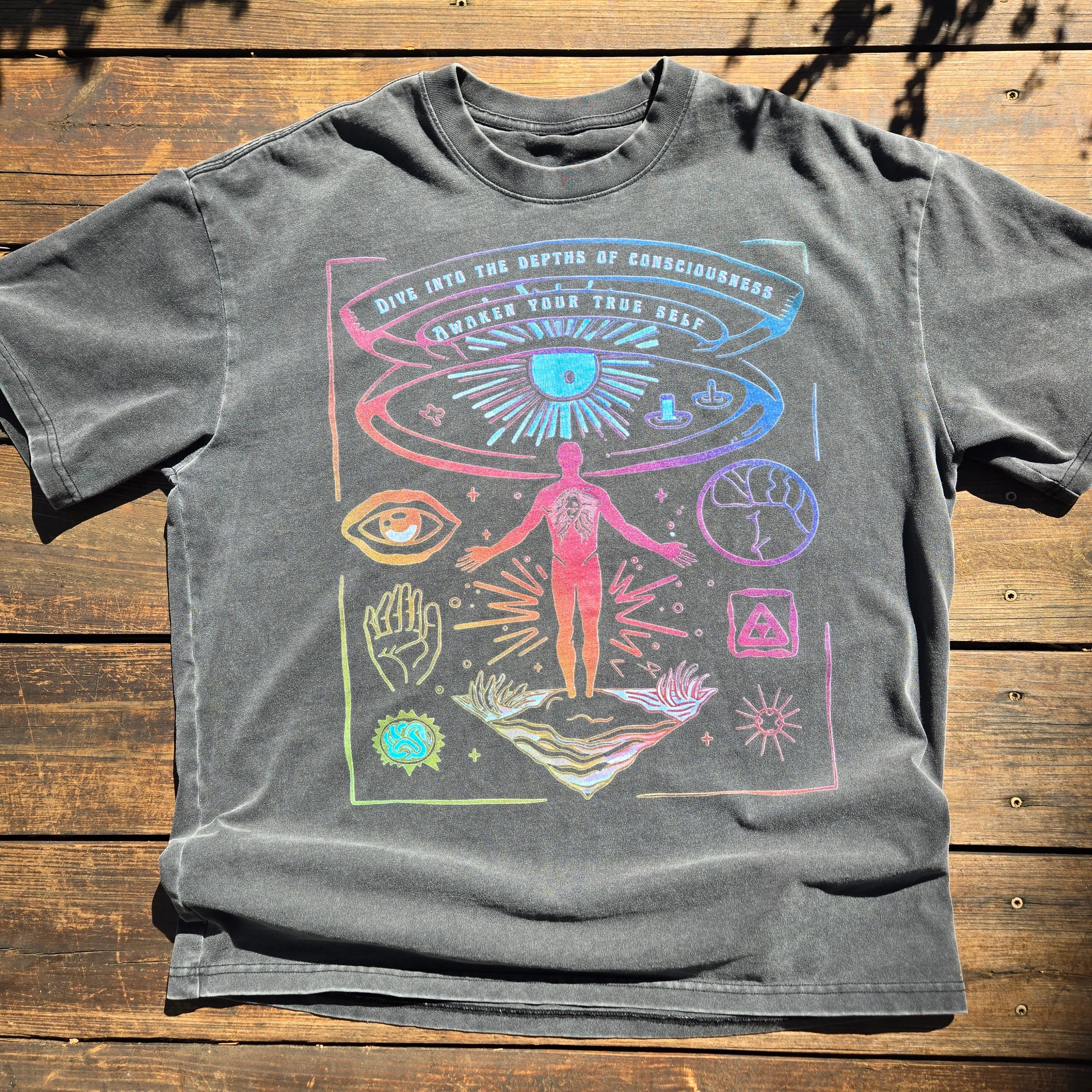 Awaken Your True Self - Fluffy Vintage Heavyweight T-Shirt sold by Phantasmagorical product image thumbnail 2