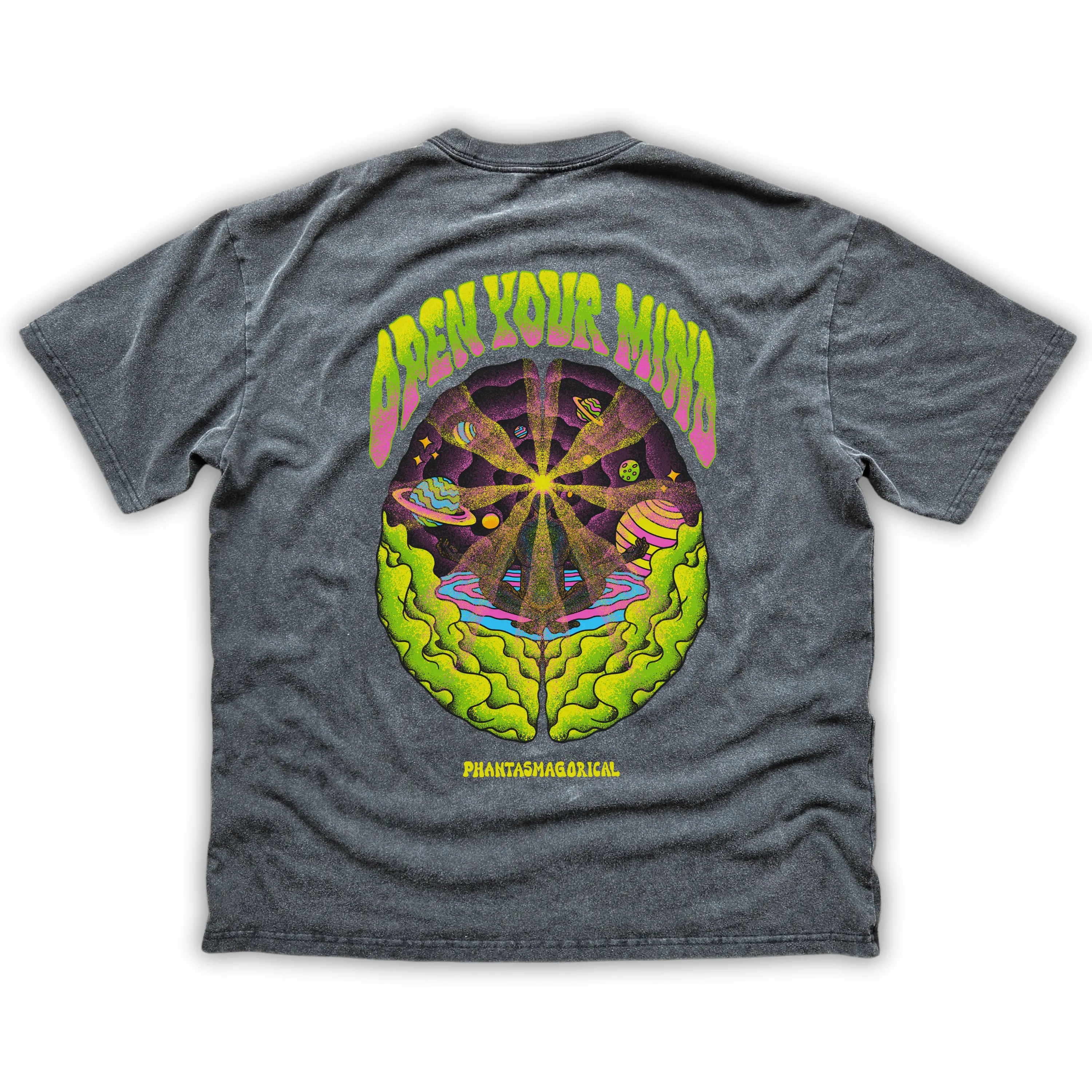 Open Your Mind - Fluffy Vintage Heavyweight T-Shirt sold by Phantasmagorical product image thumbnail 3