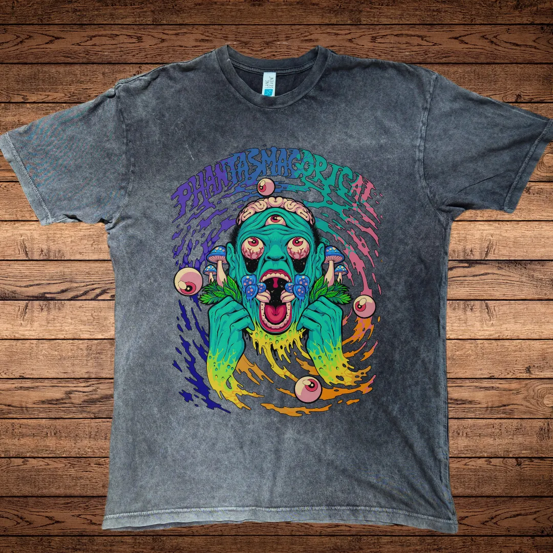 Macrodose - Premium Mineral Wash Vintage Unisex Tee sold by Phantasmagorical