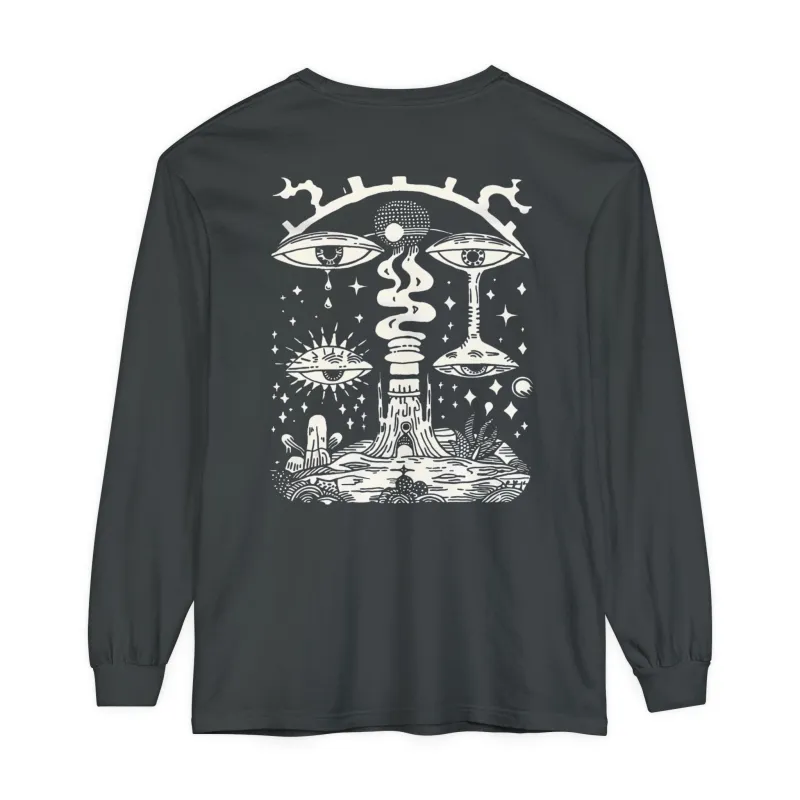 Paradoxical Perspective - Unisex Garment-dyed Long Sleeve T-Shirt sold by Phantasmagorical