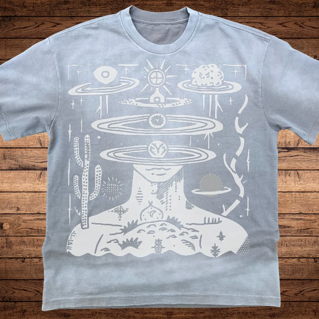 Spaced Out - Ultra-Heavyweight Vintage Washed Oversized T-Shirt - 300 GSM sold by Phantasmagorical product image thumbnail 4