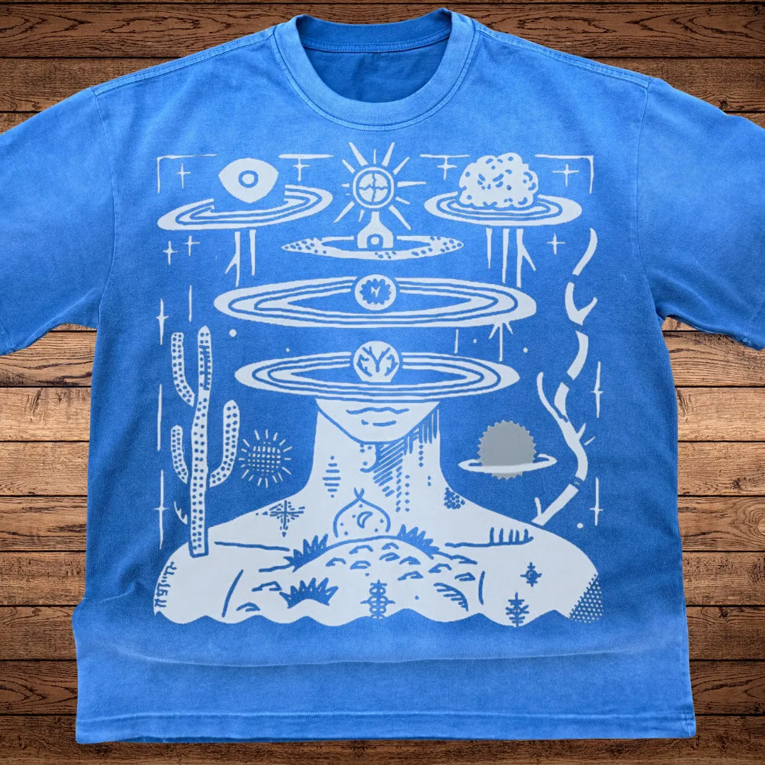 Spaced Out - Ultra-Heavyweight Vintage Washed Oversized T-Shirt - 300 GSM sold by Phantasmagorical