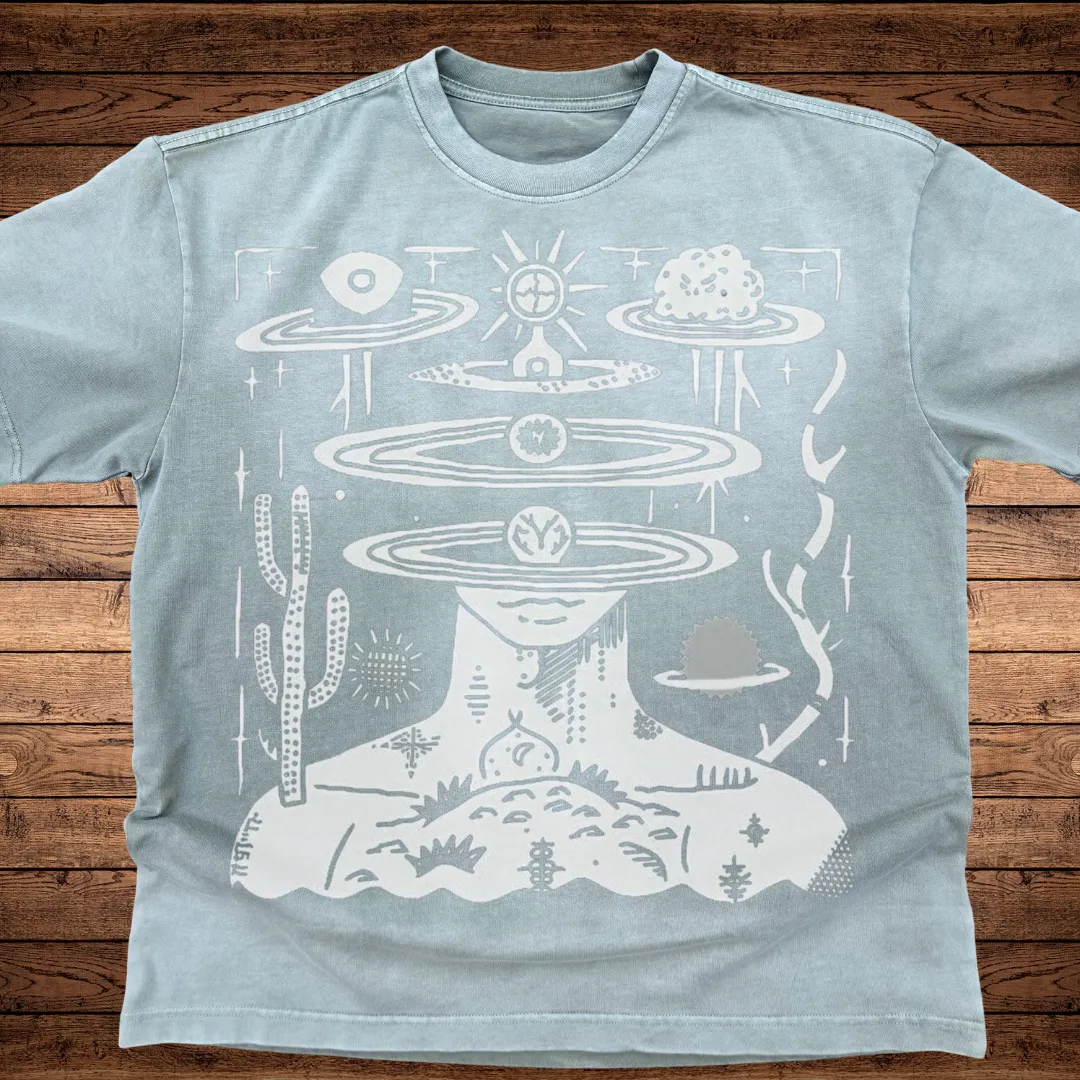 Spaced Out - Ultra-Heavyweight Vintage Washed Oversized T-Shirt - 300 GSM sold by Phantasmagorical product image thumbnail 3