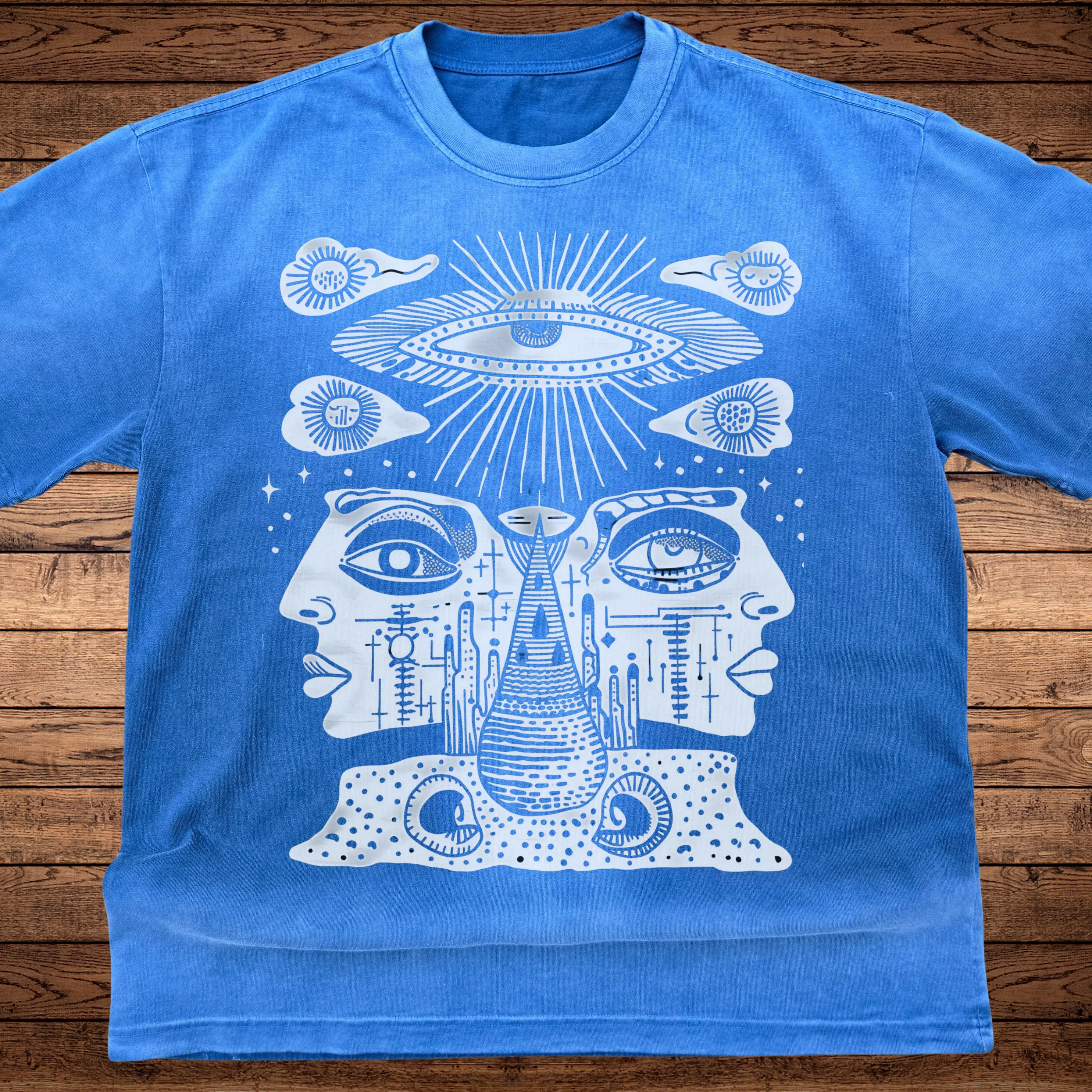 Celestial Vision - Ultra-Heavyweight Vintage Washed Oversized T-Shirt - 300 GSM sold by Phantasmagorical product image thumbnail 2