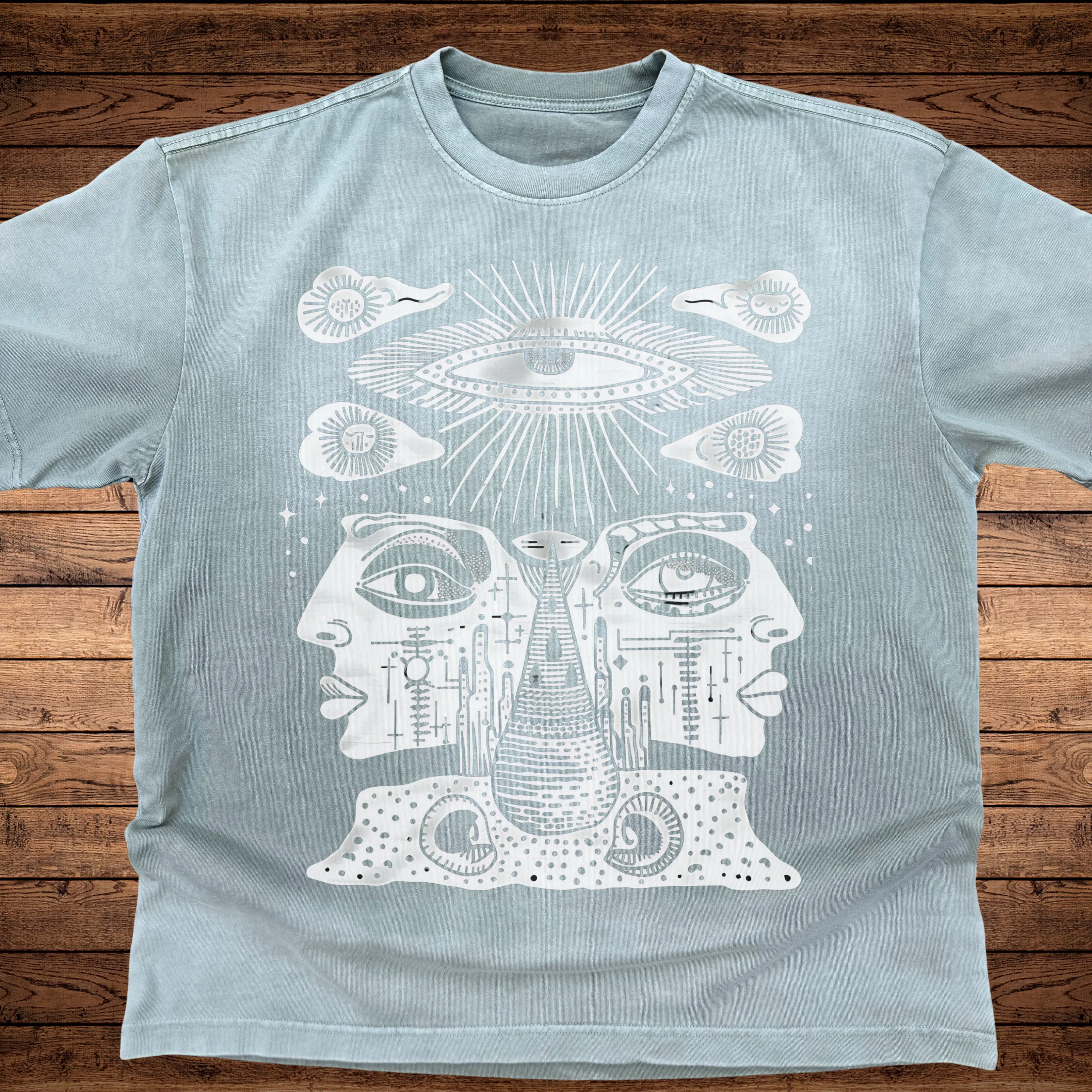 Celestial Vision - Ultra-Heavyweight Vintage Washed Oversized T-Shirt - 300 GSM sold by Phantasmagorical product image thumbnail 3