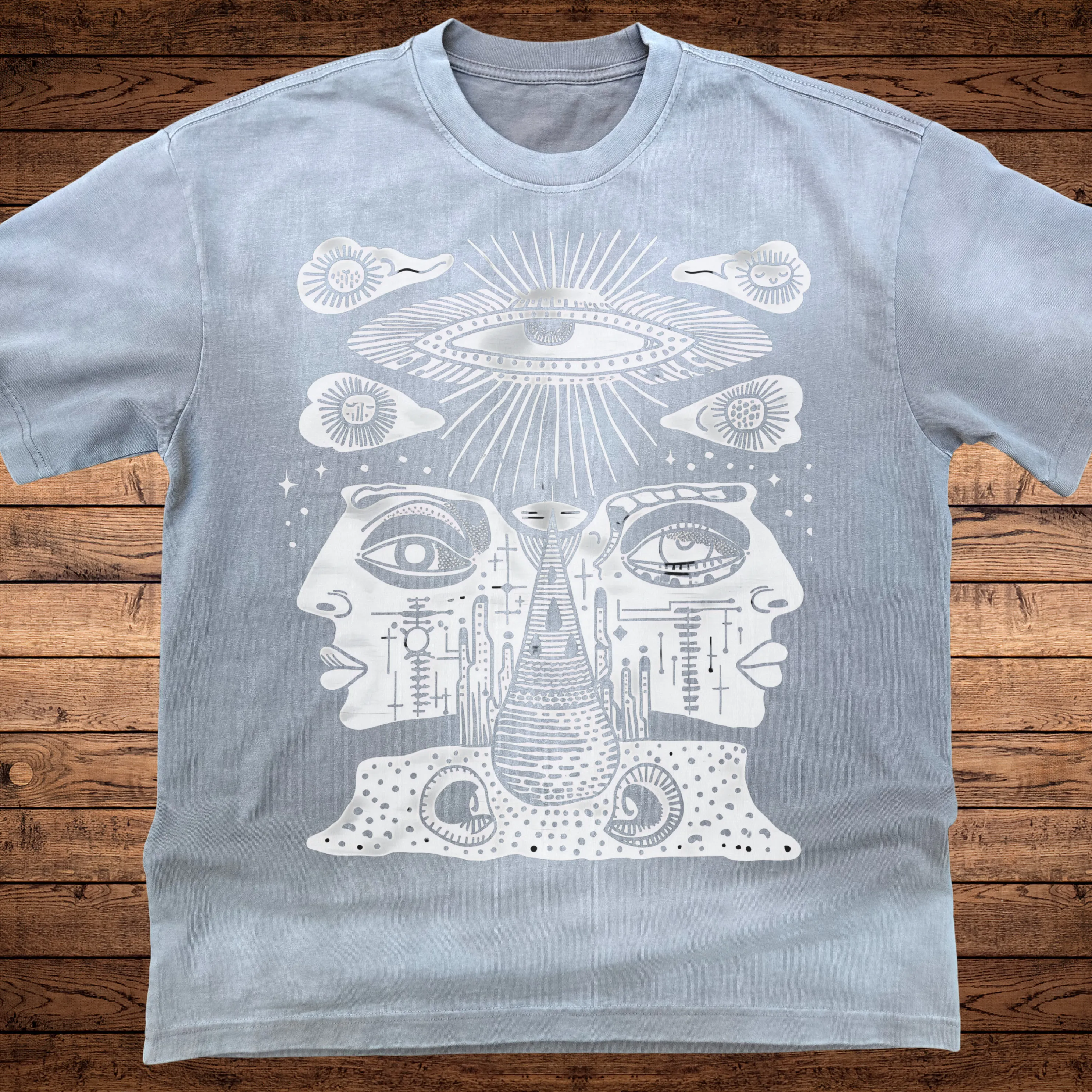 Celestial Vision - Ultra-Heavyweight Vintage Washed Oversized T-Shirt - 300 GSM sold by Phantasmagorical product image thumbnail 4