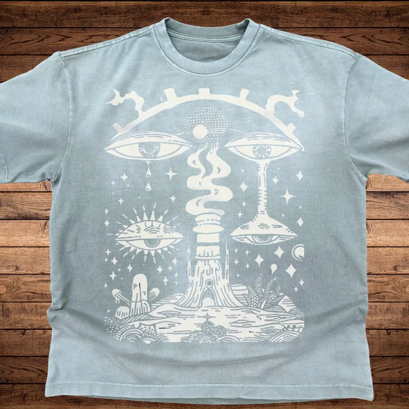 Paradoxical Perspective - Ultra-Heavyweight Vintage Washed Oversized T-Shirt - 300 GSM sold by Phantasmagorical