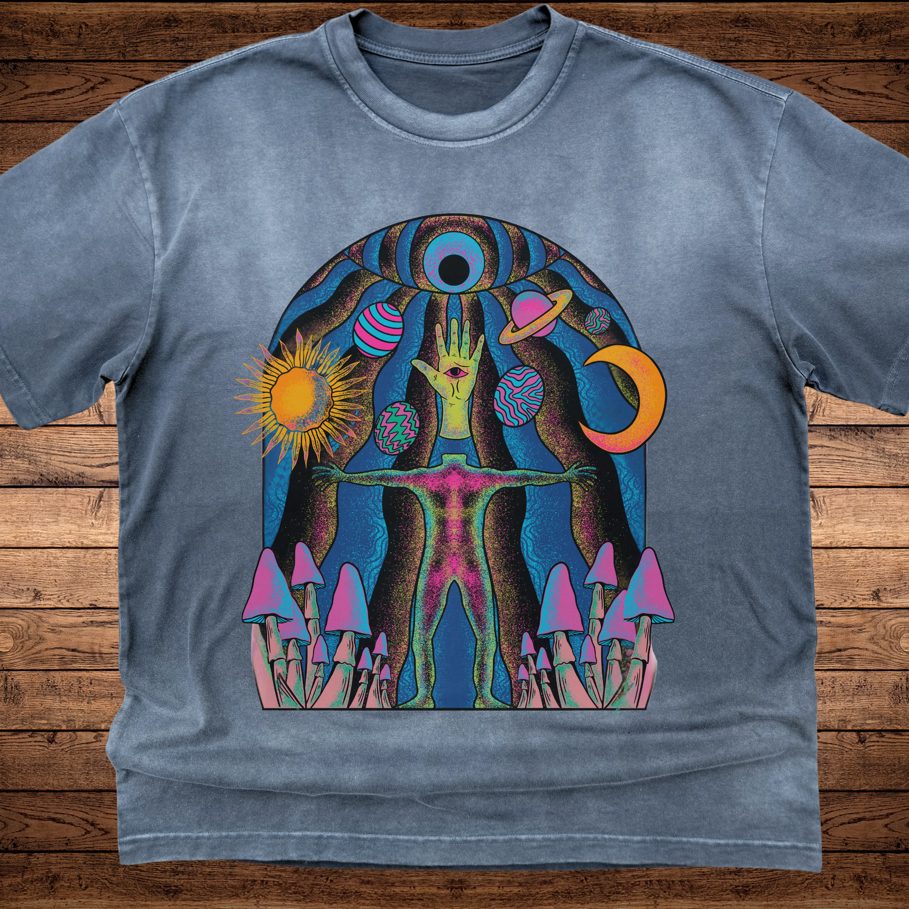 Self-Actualized- Ultra-Heavyweight Vintage Washed Oversized T-Shirt - 300 GSM sold by Phantasmagorical product image thumbnail 3