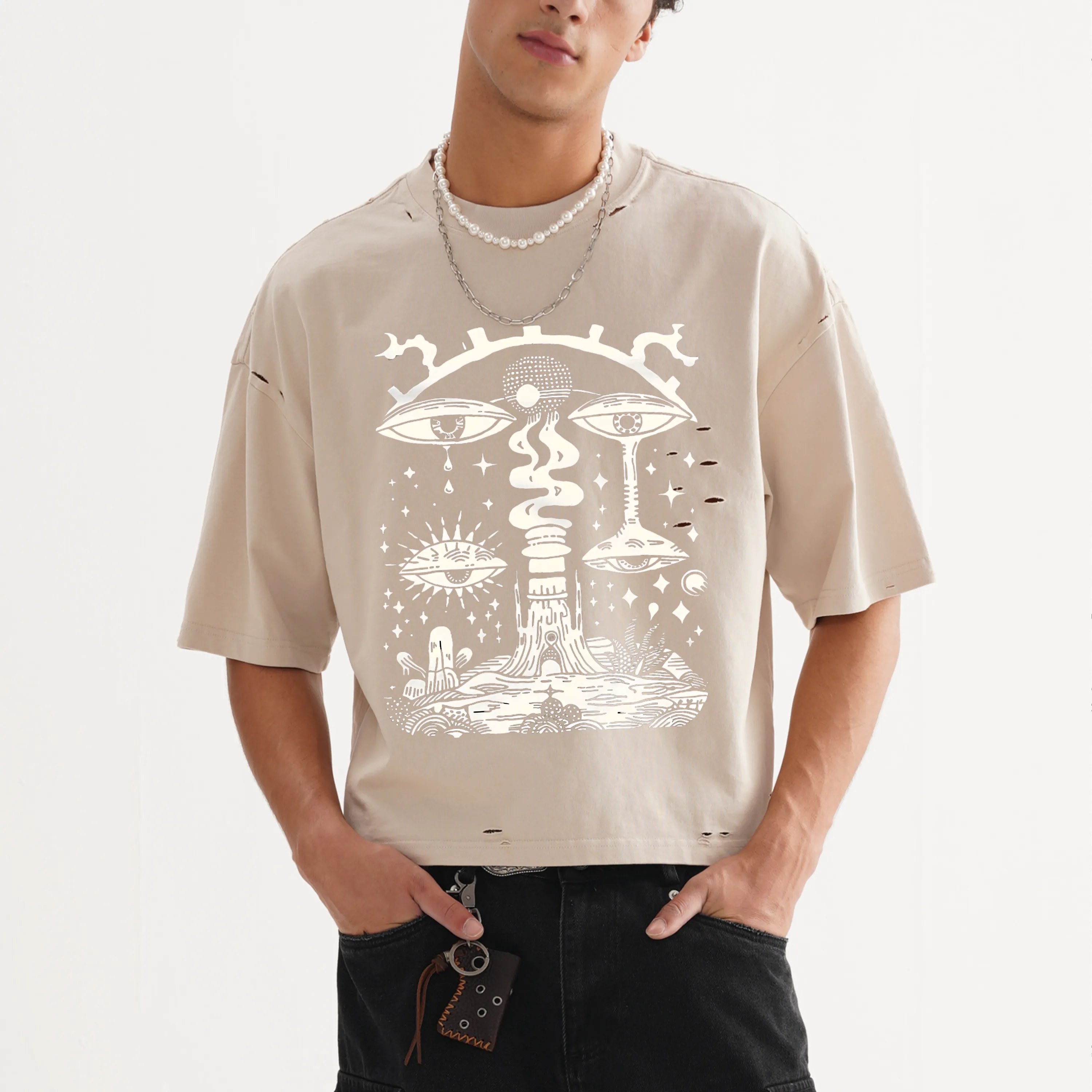 Paradoxical Perspective - Frayed Boxy Tee sold by Phantasmagorical product image thumbnail 2