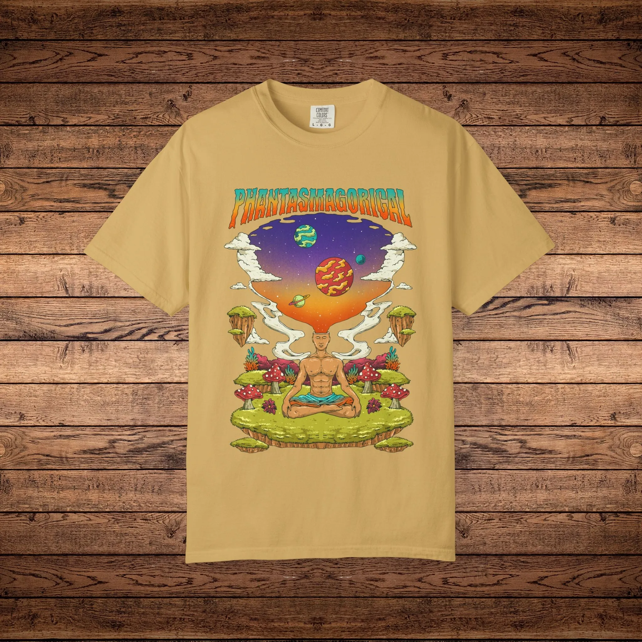 Namaste Chillin - Unisex Garment-Dyed T-shirt sold by Phantasmagorical product image thumbnail 2