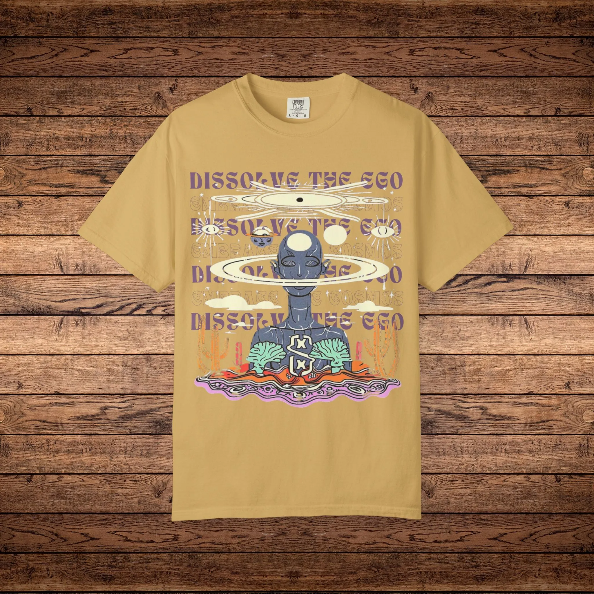 Dissolve The Ego - Unisex Garment-Dyed T-shirt sold by Phantasmagorical product image thumbnail 2